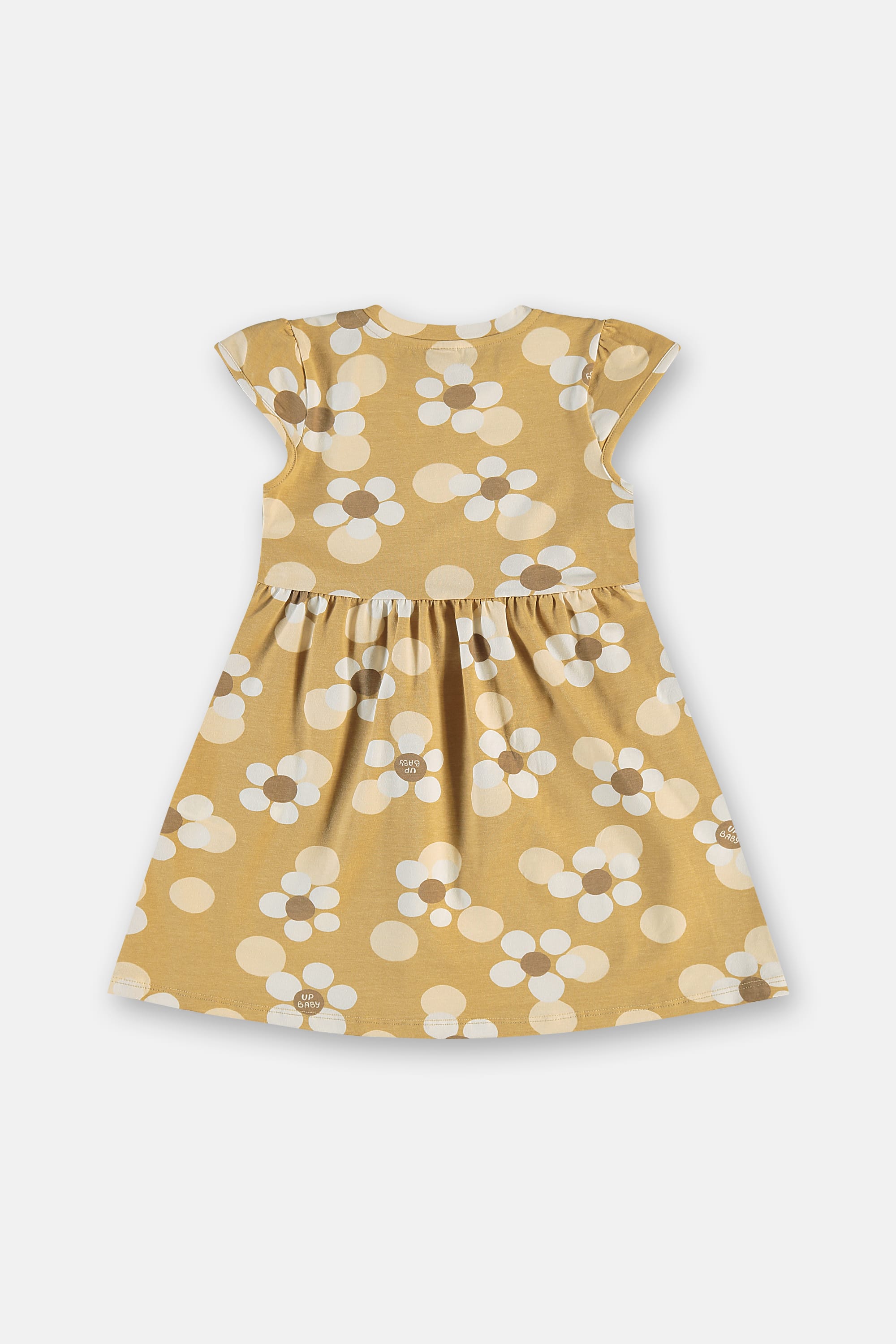 Vestido Infantil em Cotton Florido de Manga Curta (Marrom) Up Baby - Imagem 18