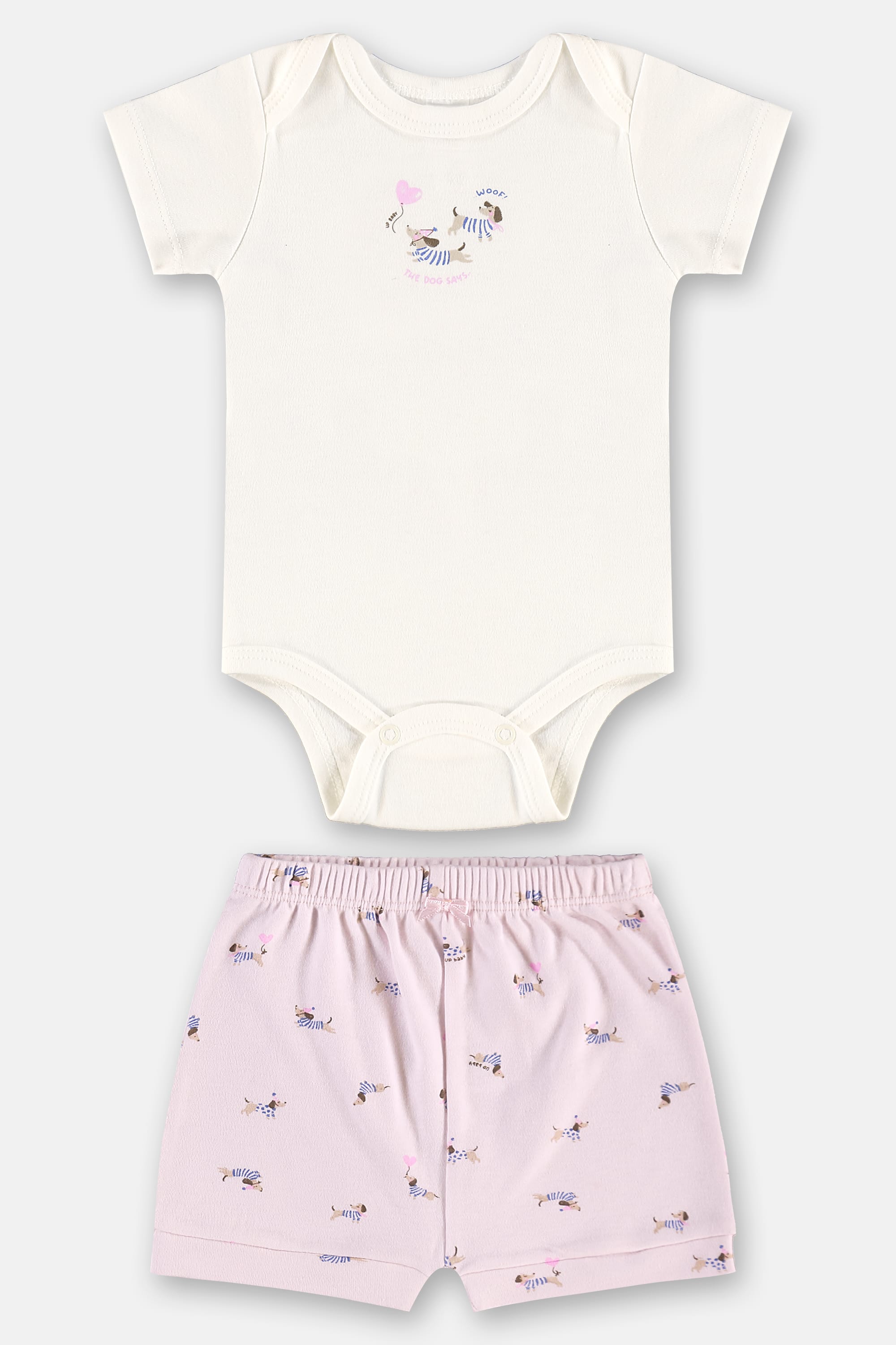 Conjunto para Bebê Menina com Body e Short em Suedine (Off White) Up Baby - Imagem 26
