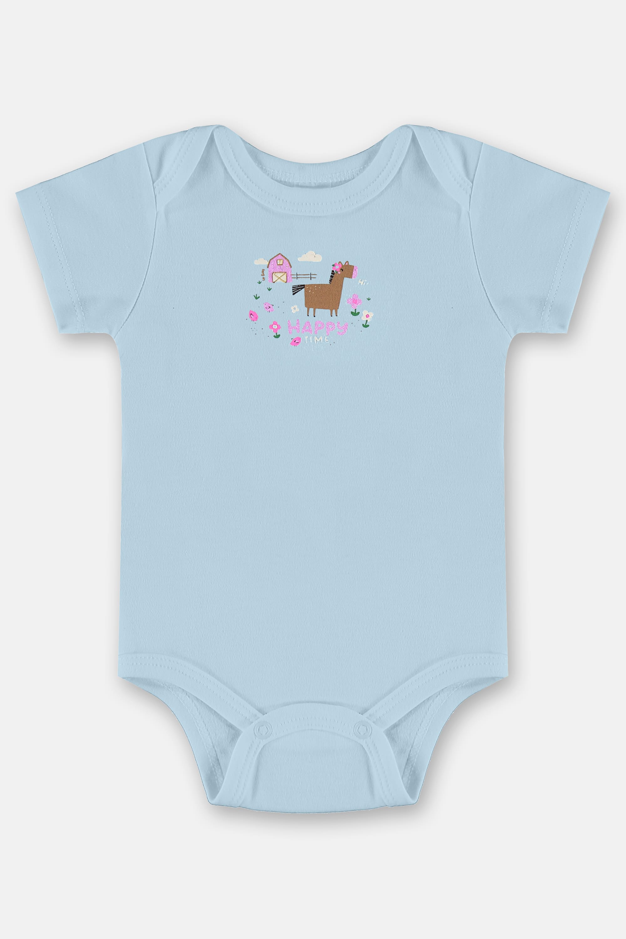 Conjunto para Bebê Menina com Body e Short em Suedine (Azul Claro) Up Baby - Imagem 22