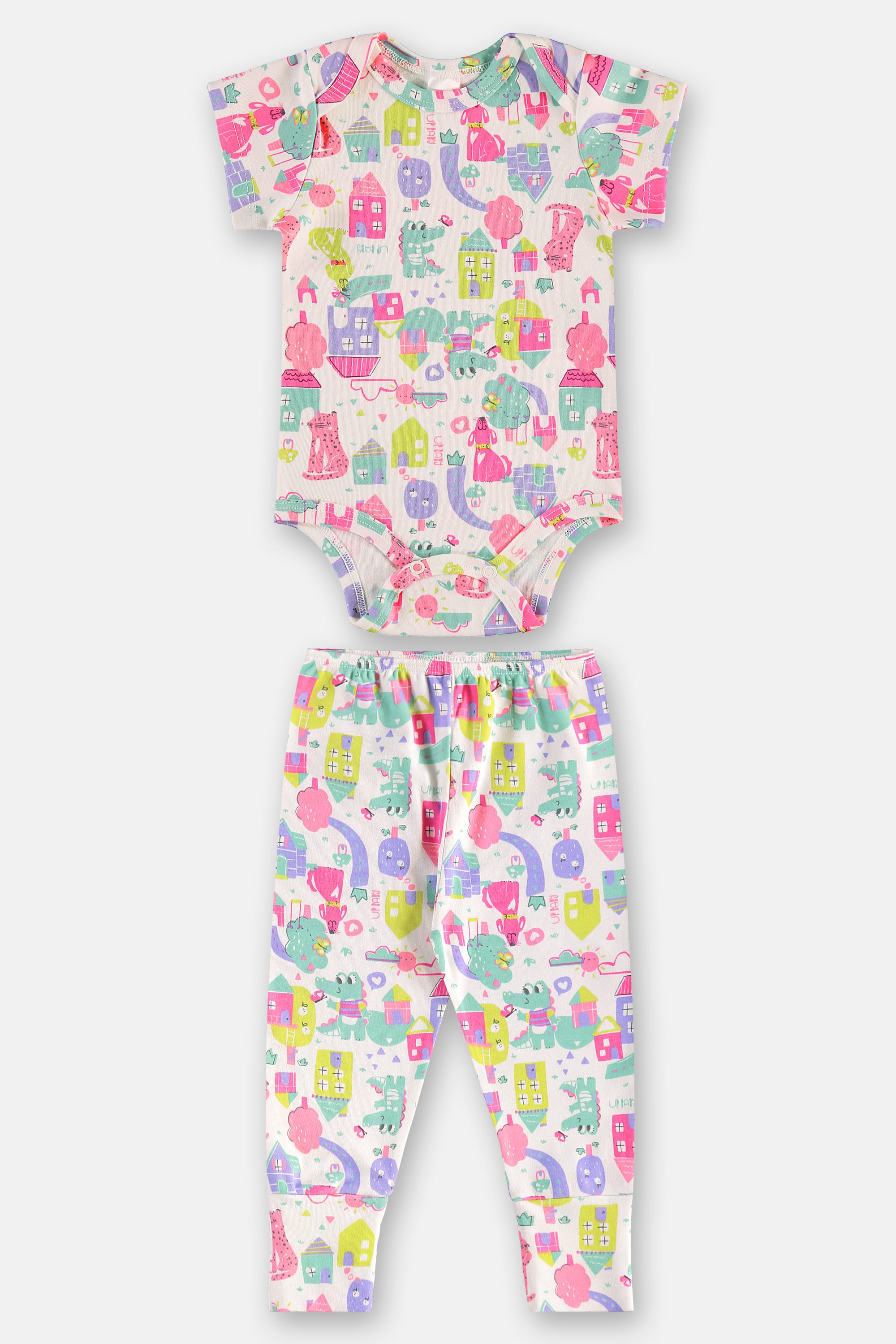 Conjunto em Suedine Essentials com Body e Calça Bebê Menina (Branco) Up Baby - Imagem 21