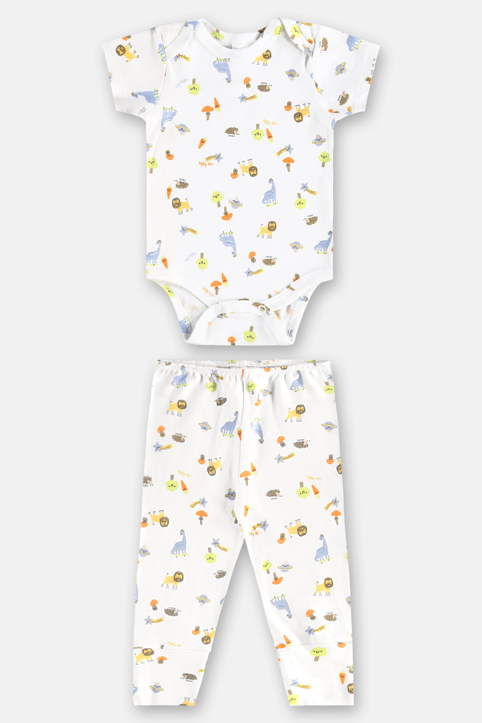 Conjunto em Suedine Essentials para Bebê com Body e Calça (Branco) Up Baby - Imagem 15