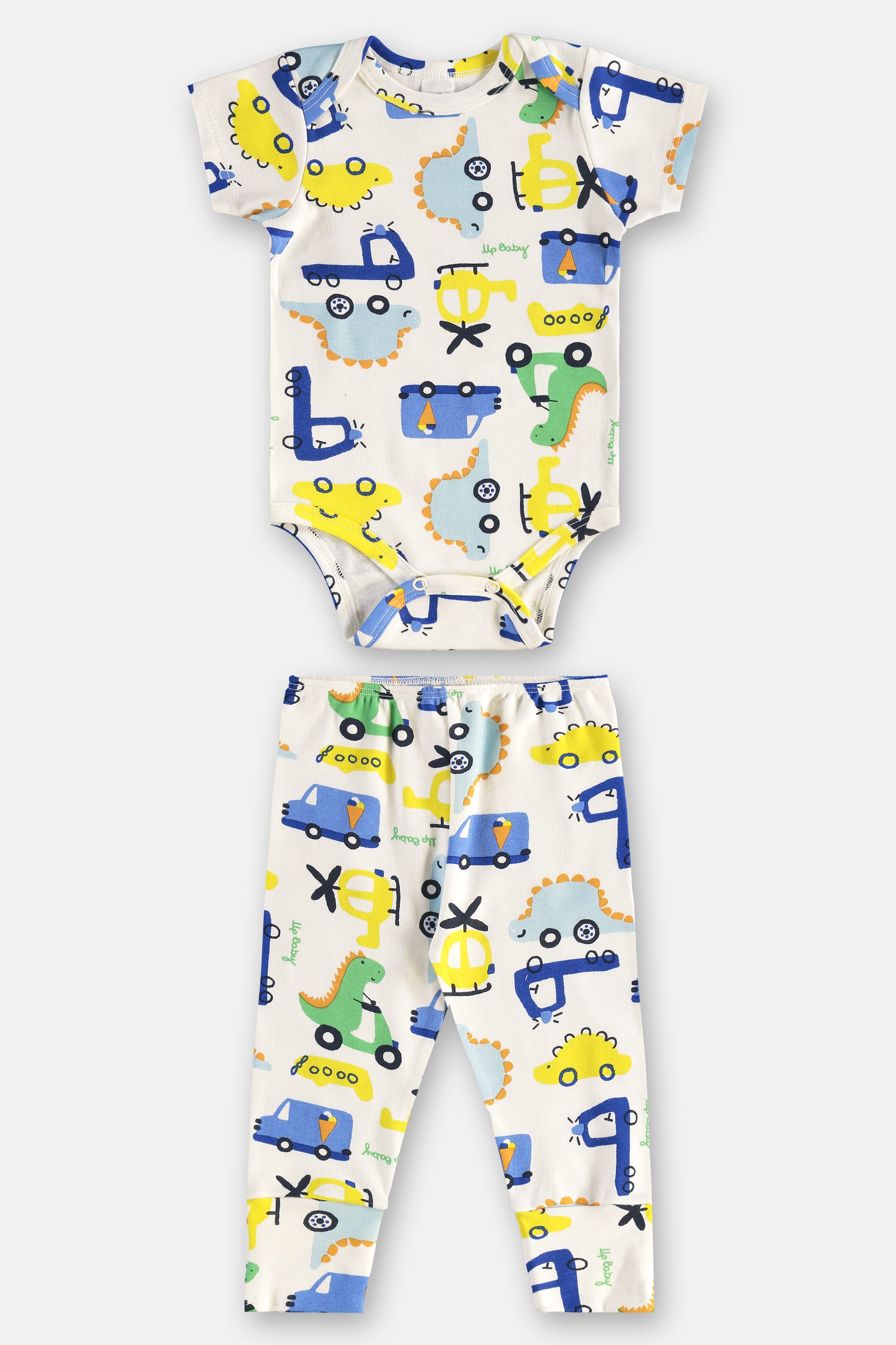 Conjunto em Suedine Essentials para Bebê com Body e Calça (Off White) Up Baby - Imagem 21