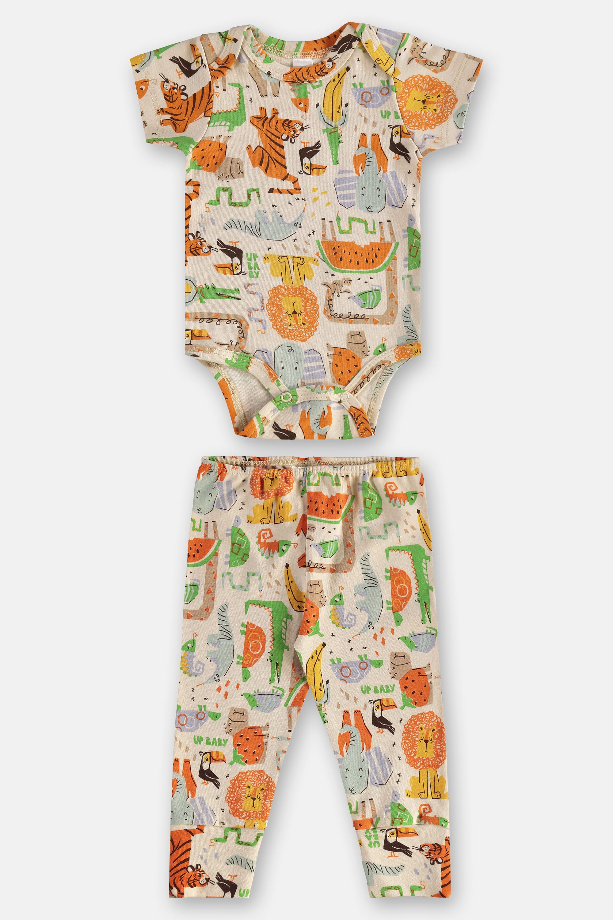 Conjunto em Suedine Essentials para Bebê com Body e Calça (Bege) Up Baby - Imagem 16