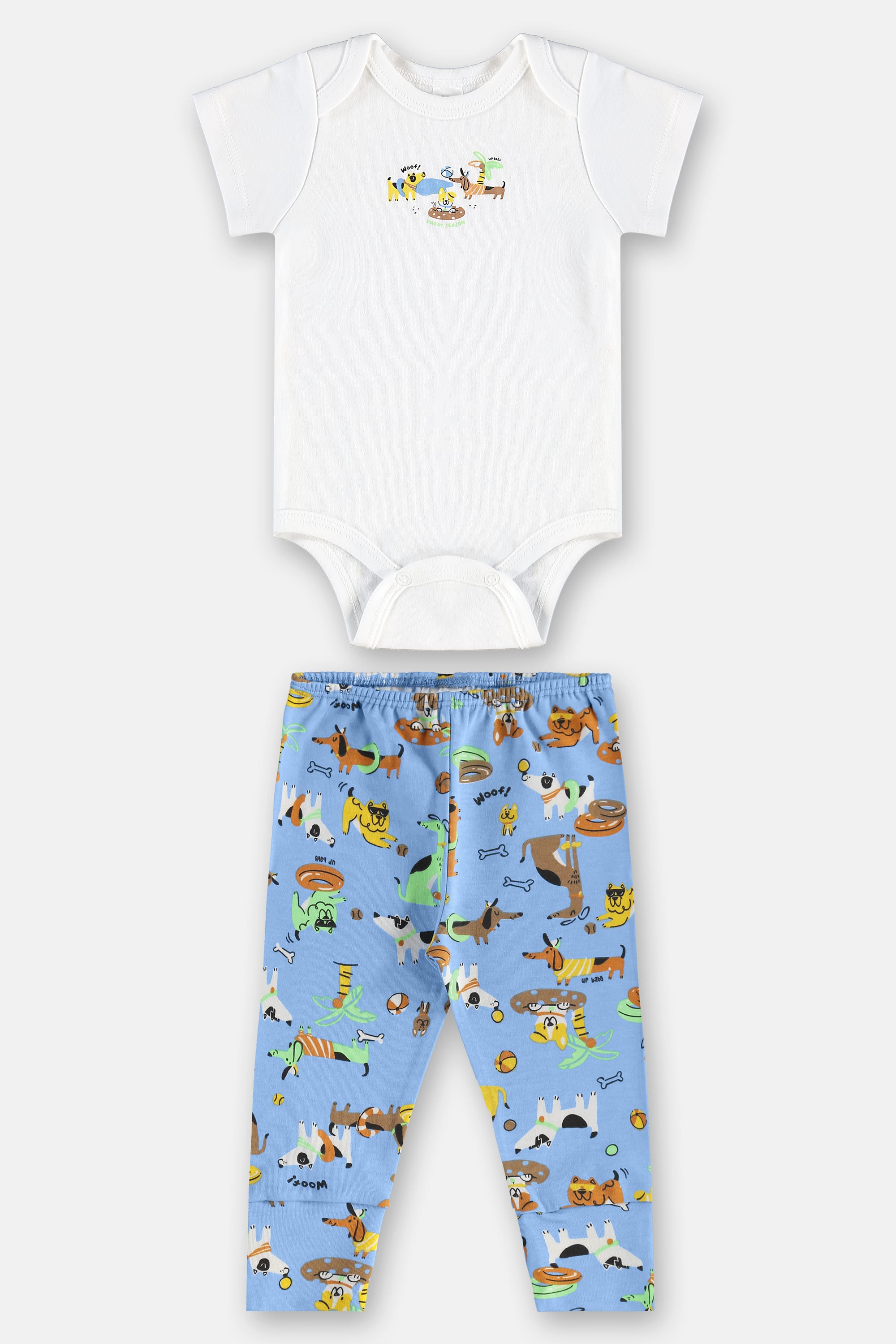 Conjunto para Bebê com Body e Calça em Suedine Essentials (Branco) Up Baby - Imagem 26