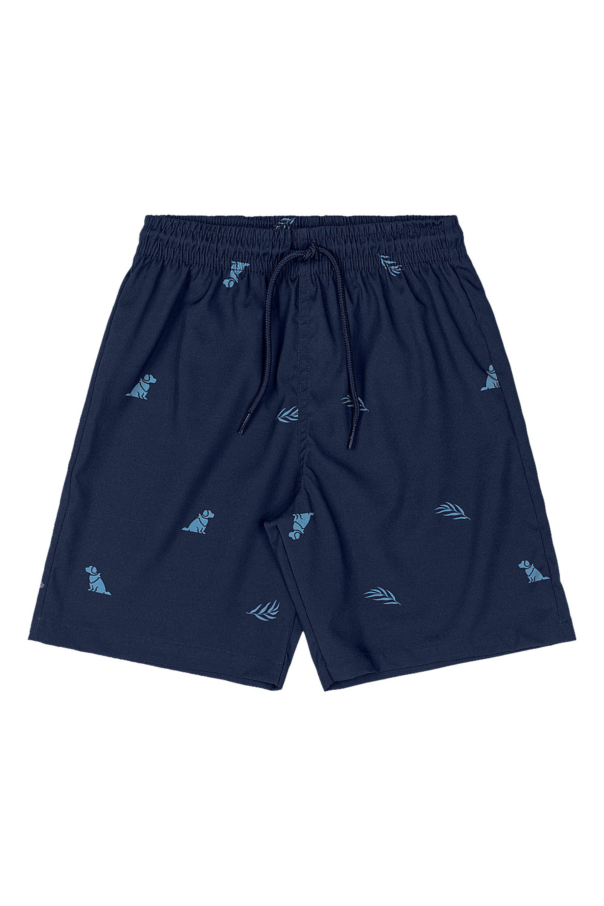 Conjunto Infantil com Regata e Bermuda Estampada (Azul) Quimby - Imagem 4