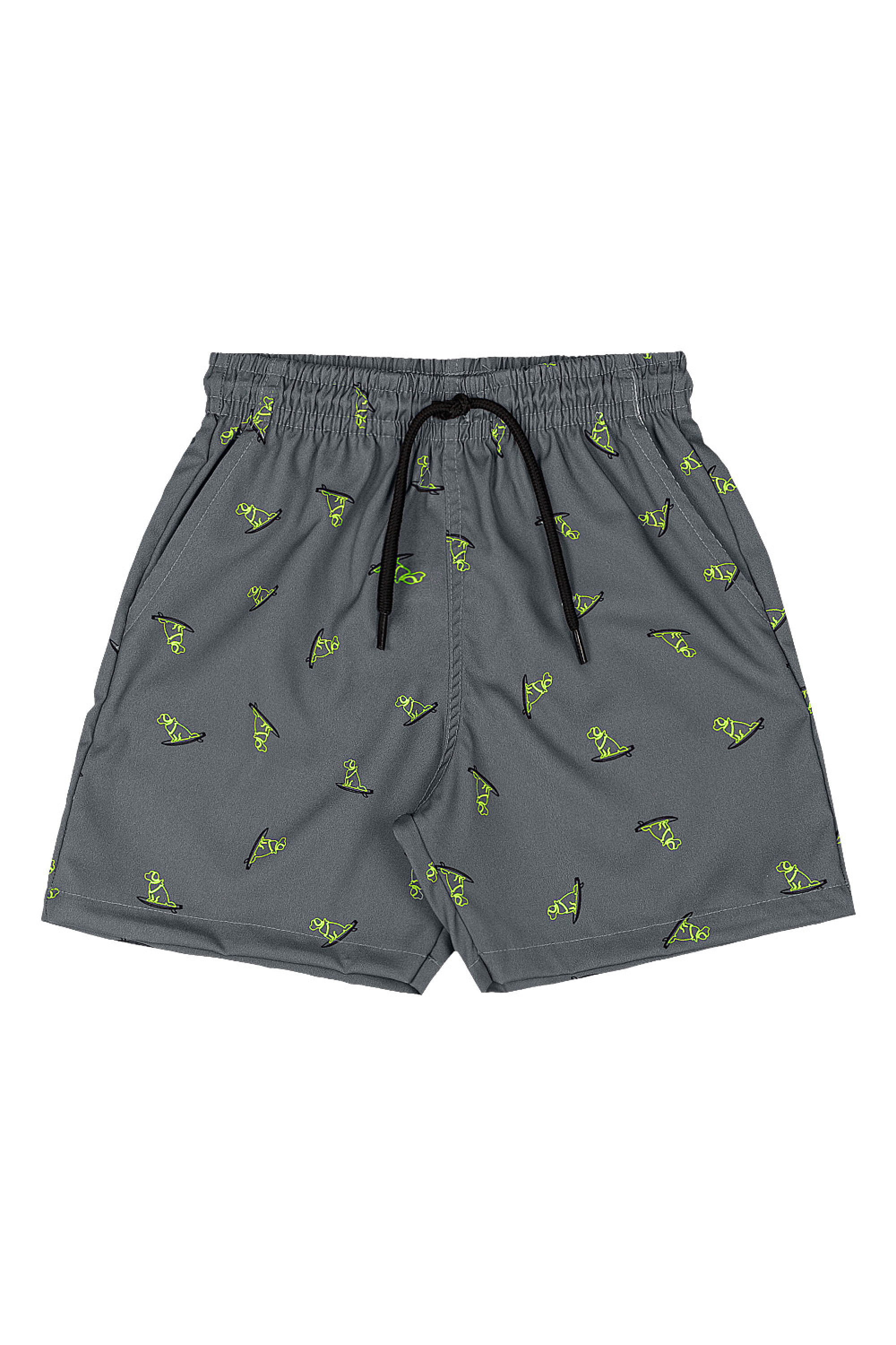 Bermuda Boxer Infantil Menino com Estampa Sublimada (Cinza Escuro) Quimby - Imagem 7