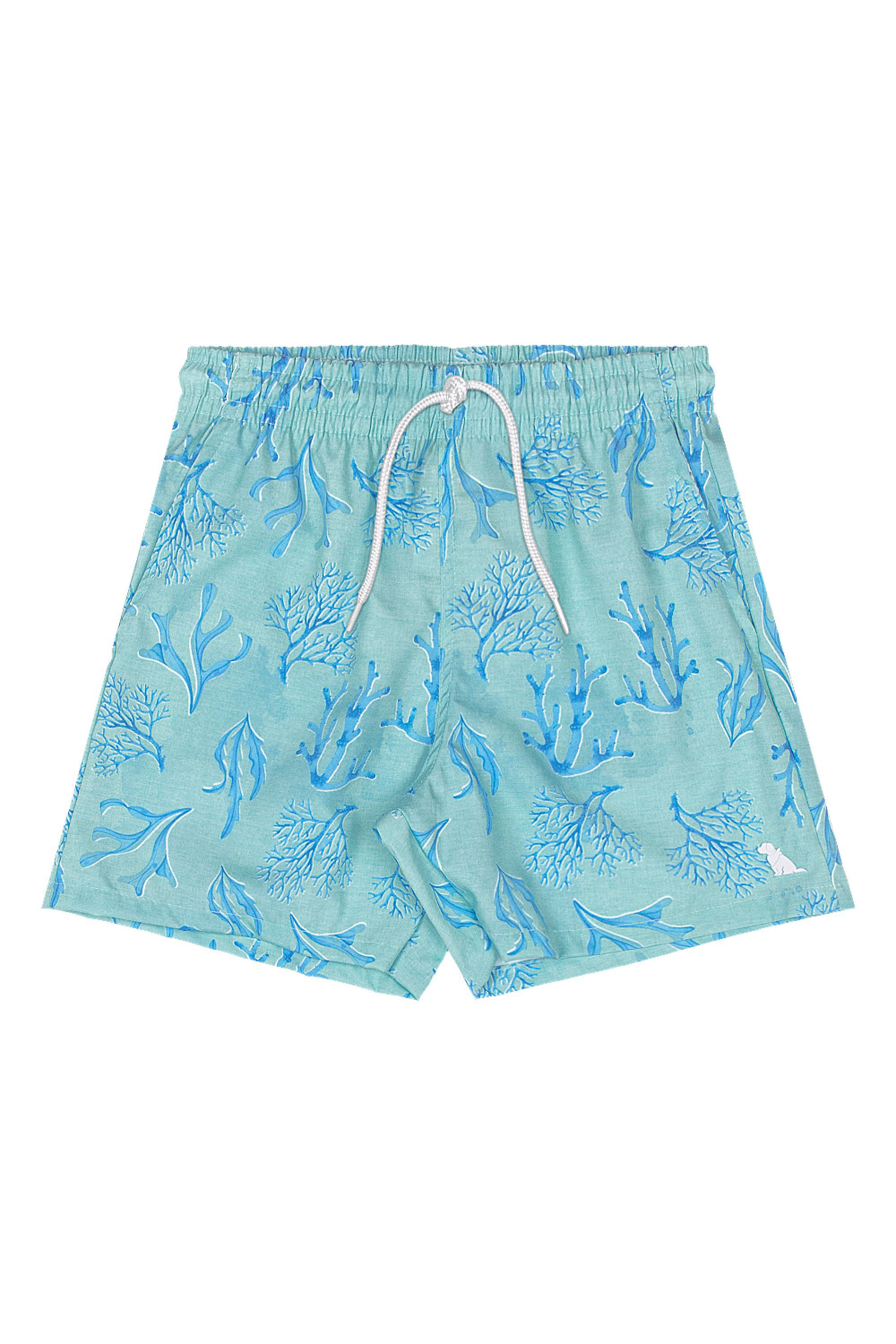 Bermuda Infantil Masculina de Microfibra Tropical (Azul) Quimby - Imagem 7
