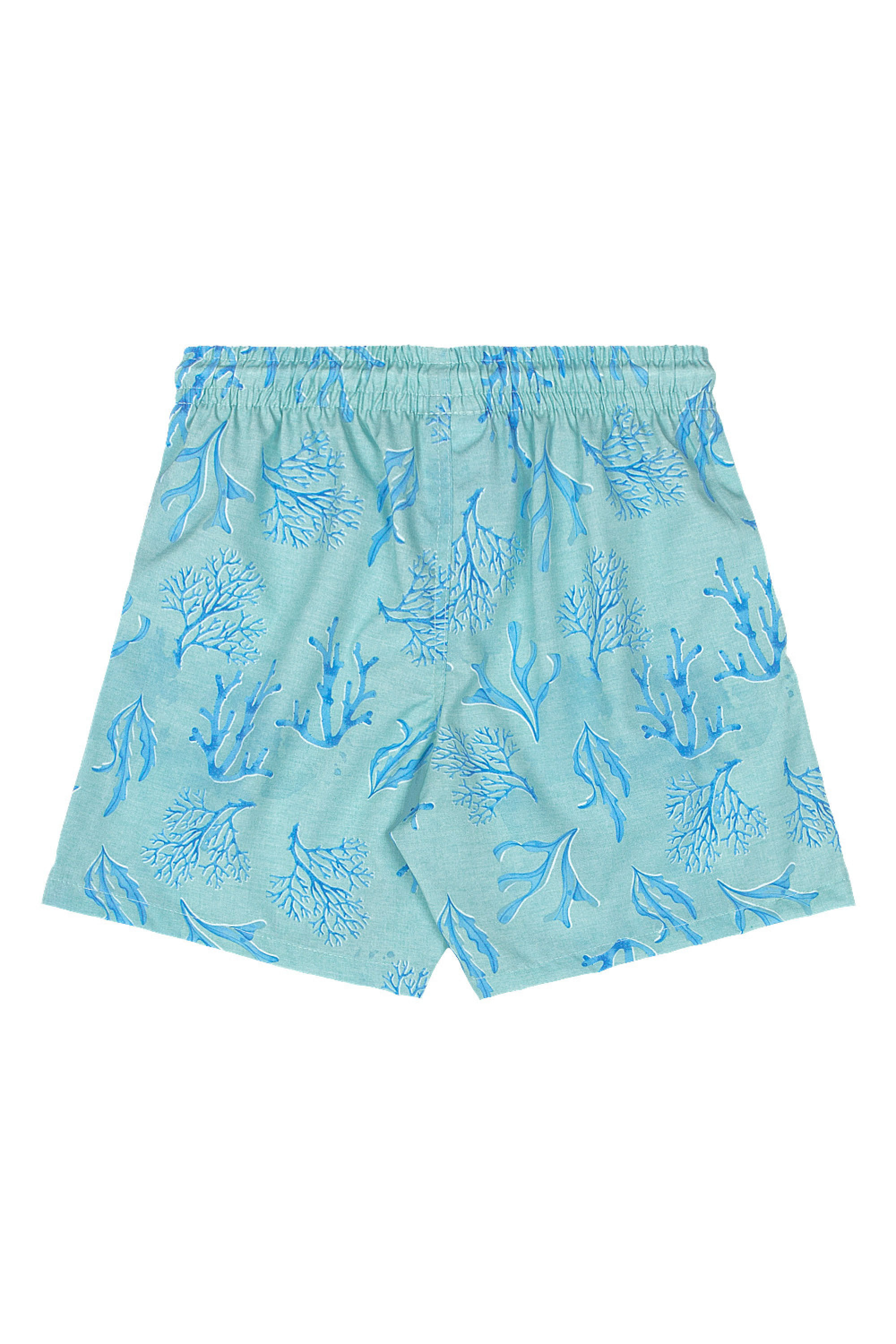 Bermuda Infantil Masculina de Microfibra Tropical (Azul) Quimby - Imagem 14