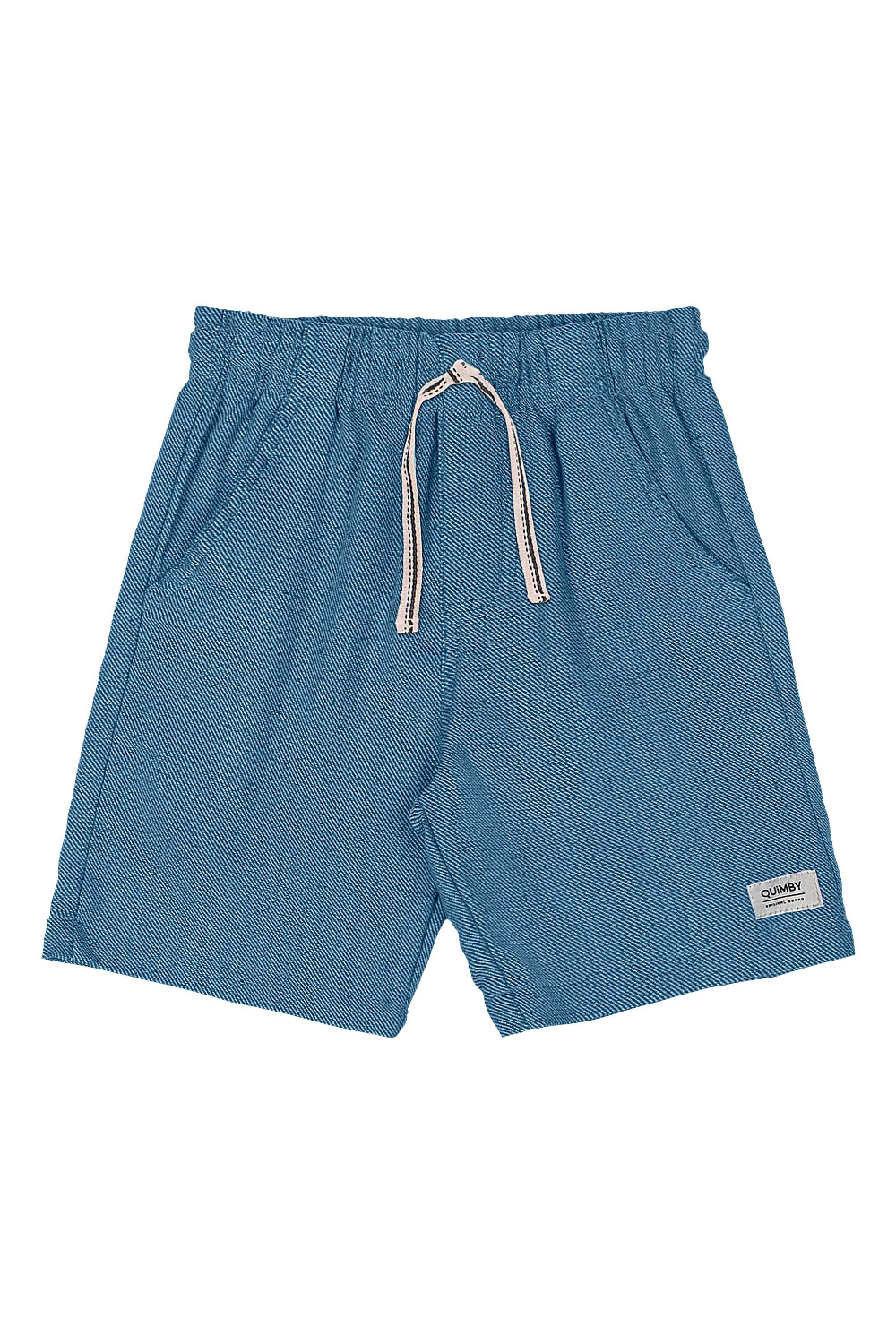 Bermuda Infantil em Tecido Sarjado (Azul ) Quimby - Imagem 10