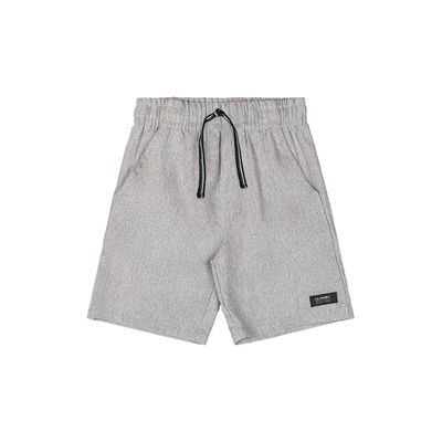 Bermuda Infantil em Tecido Sarjado (Cinza Claro) Quimby