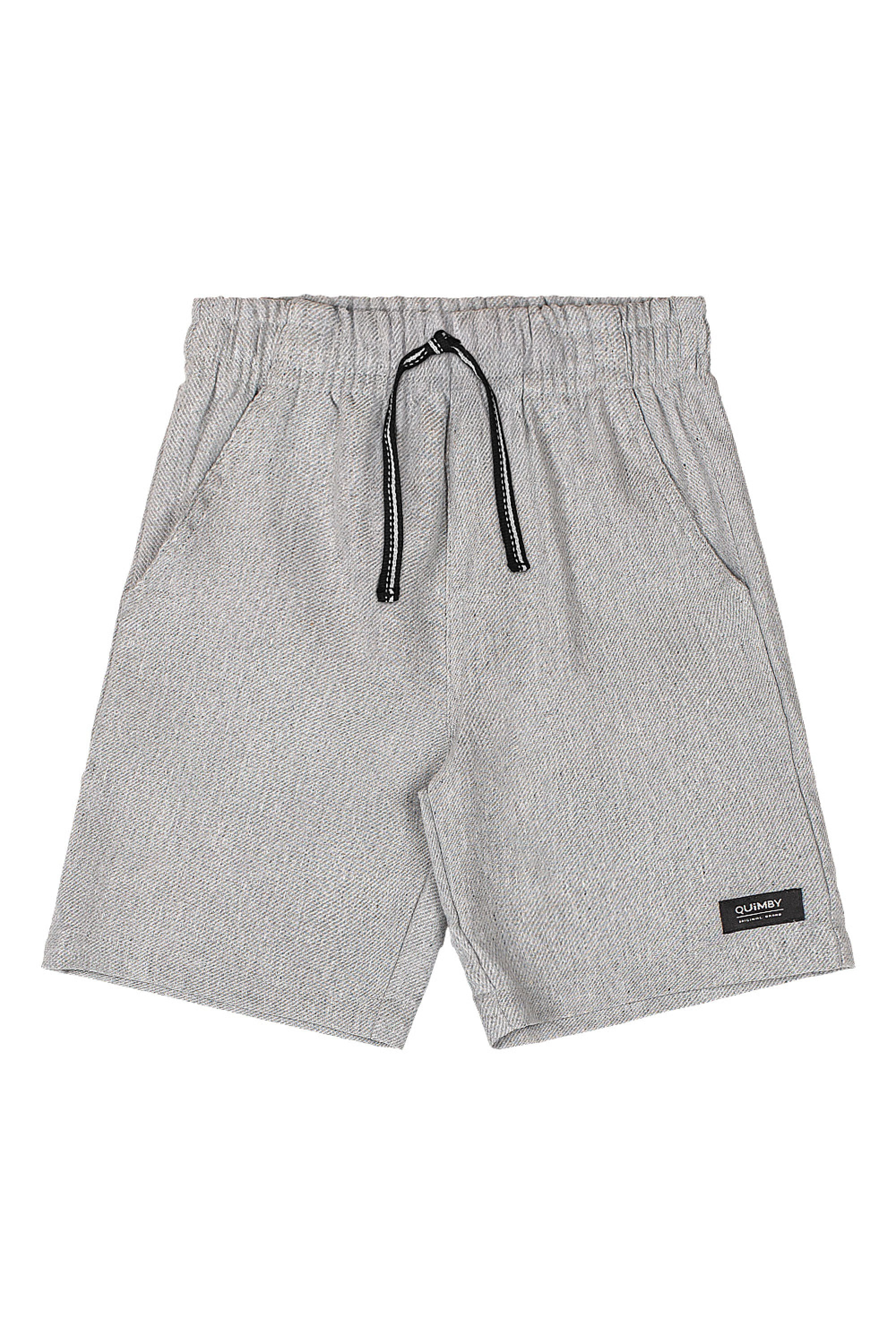 Bermuda Infantil em Tecido Sarjado (Cinza Claro) Quimby