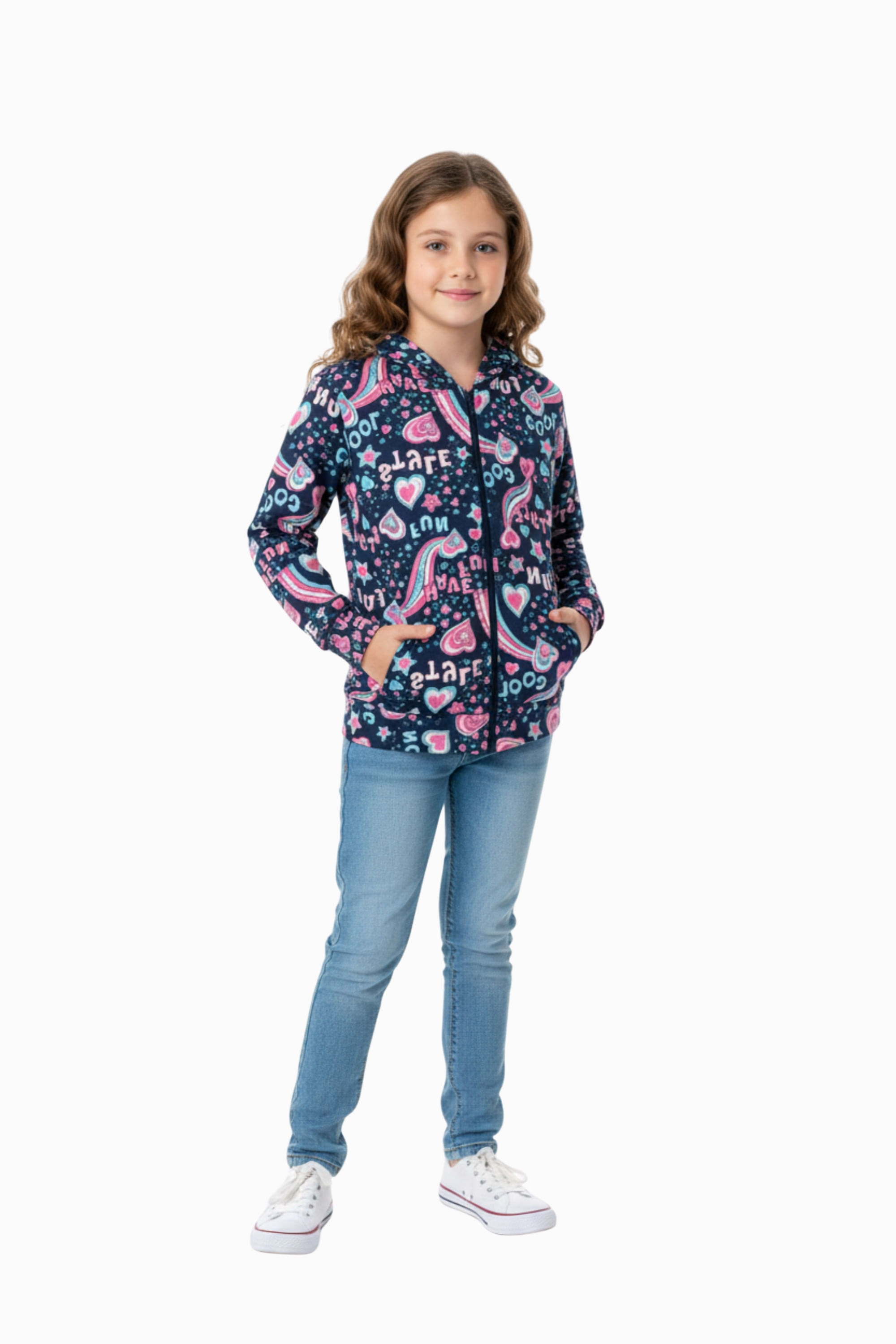 Jaqueta Infantil para Menina (Azul) Bee Loop - Imagem 16