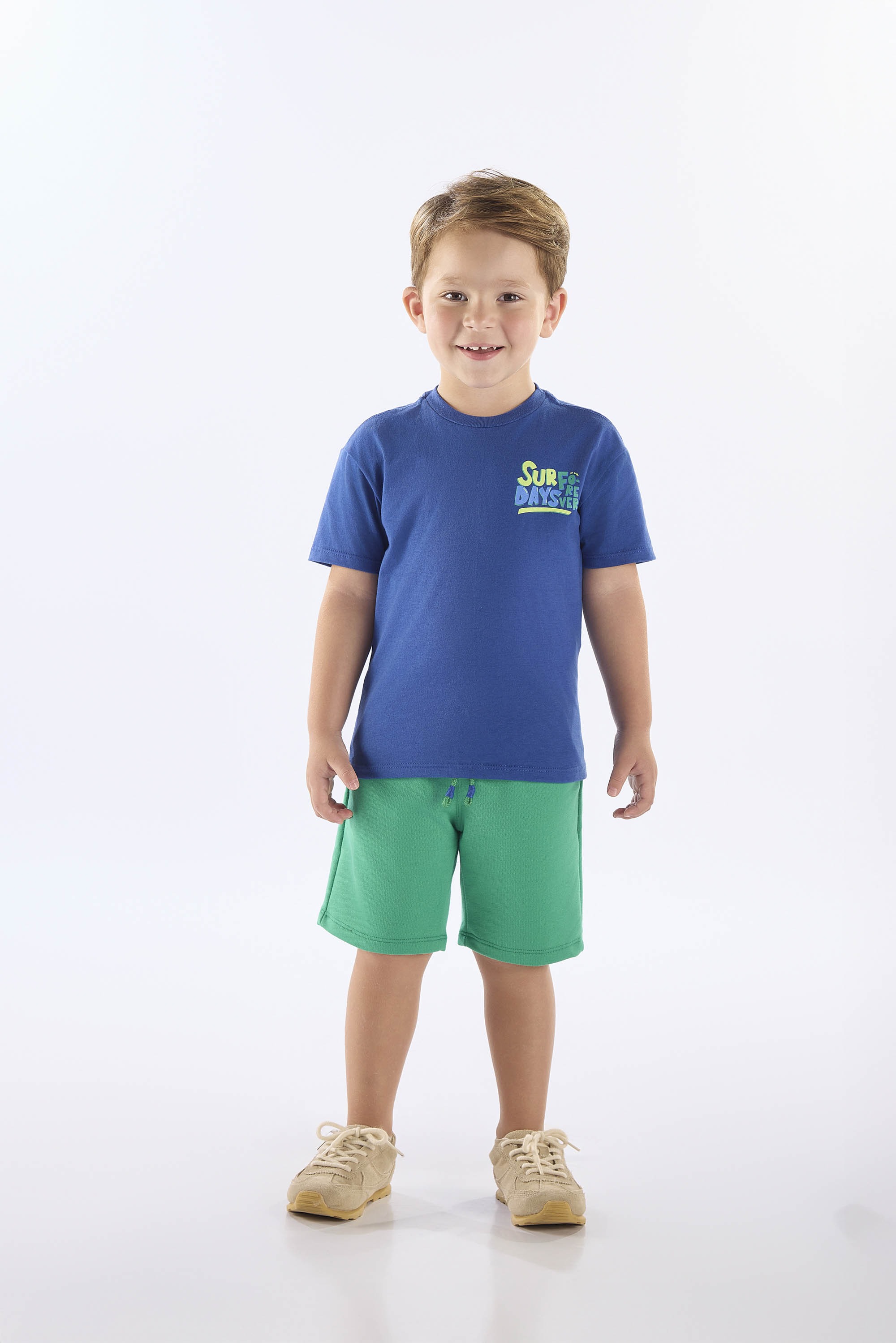 Conjunto Surf Days Infantil Masculino com Camiseta e Bermuda (Azul) Up Baby - Imagem 22