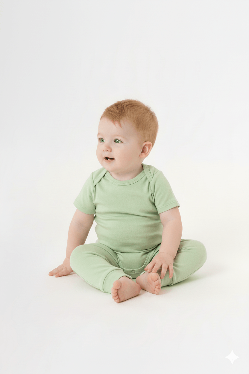 Calça Unissex para Bebê Básica em Suedine (Verde) Guloseima - Imagem 12