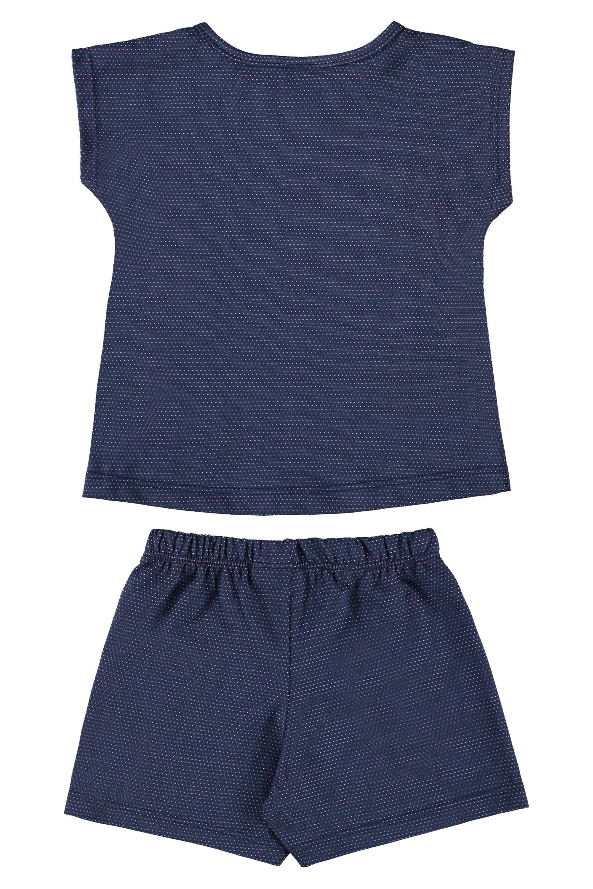 Conjunto com Blusa e Short para Bebê Menina (Azul Marinho) Guloseima - Imagem 5