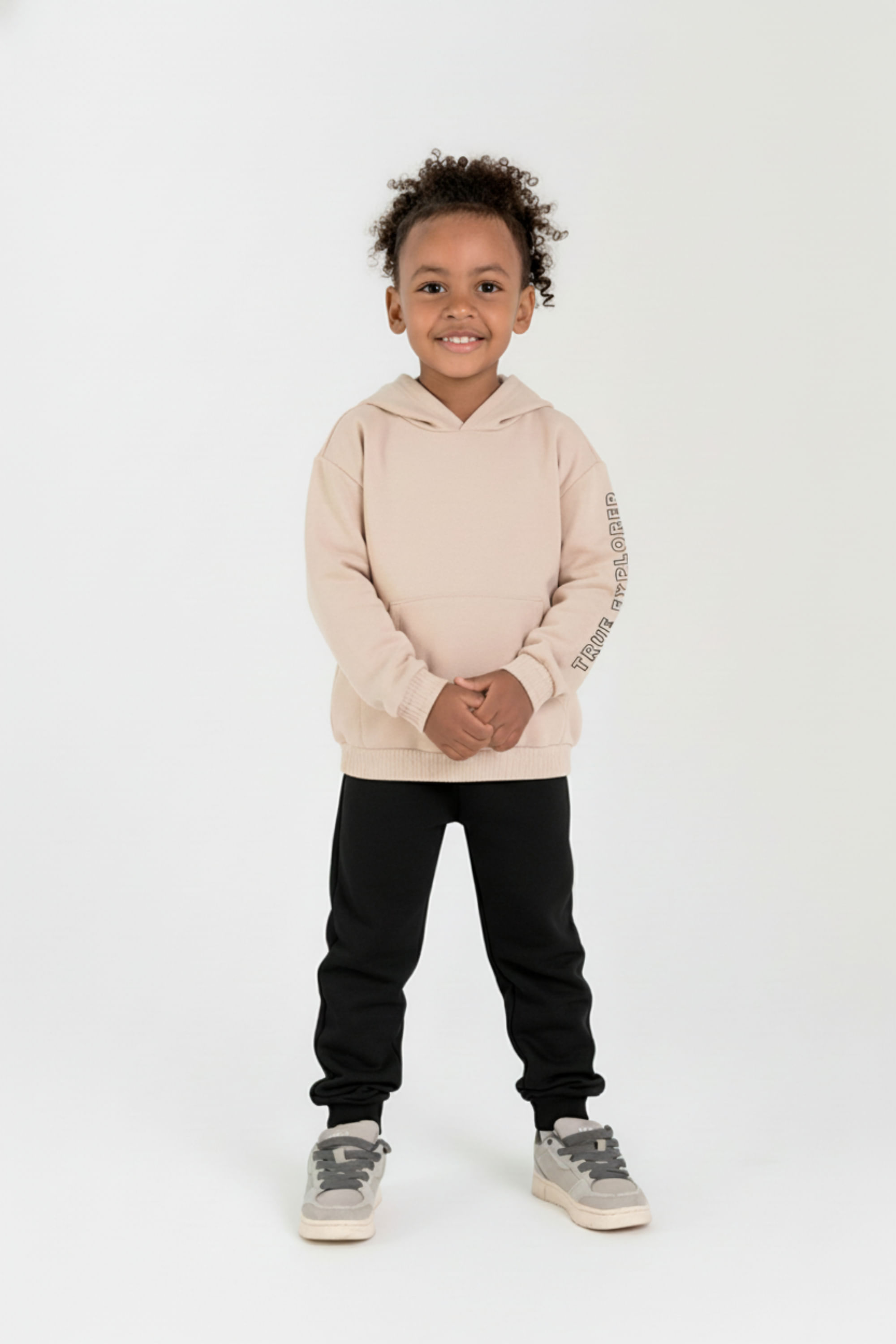 Blusão Infantil Masculino em Moletom Felpado (Bege) Guloseima - Imagem 7