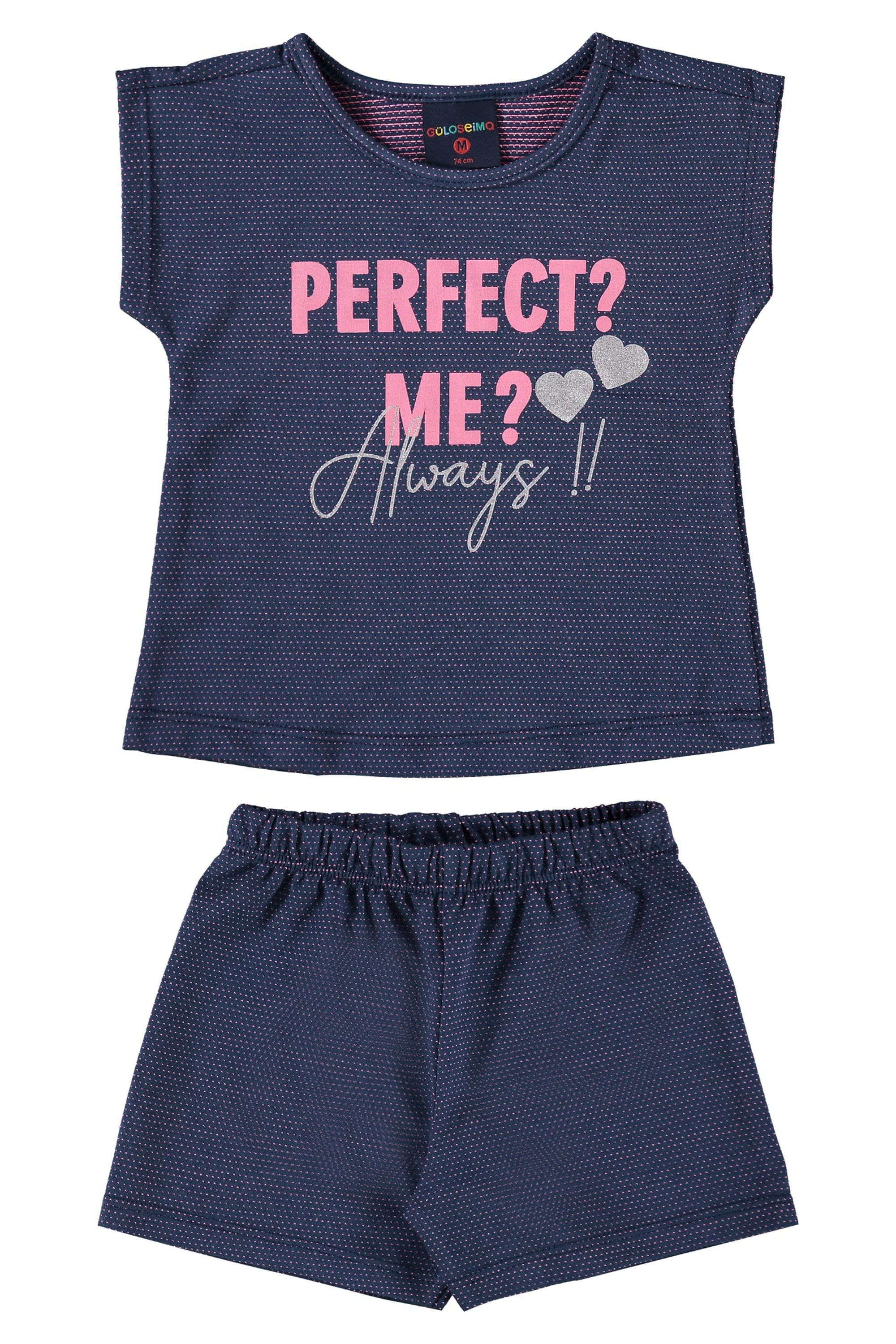 Conjunto com Blusa e Short para Bebê Menina (Azul Marinho) Guloseima - Imagem 23