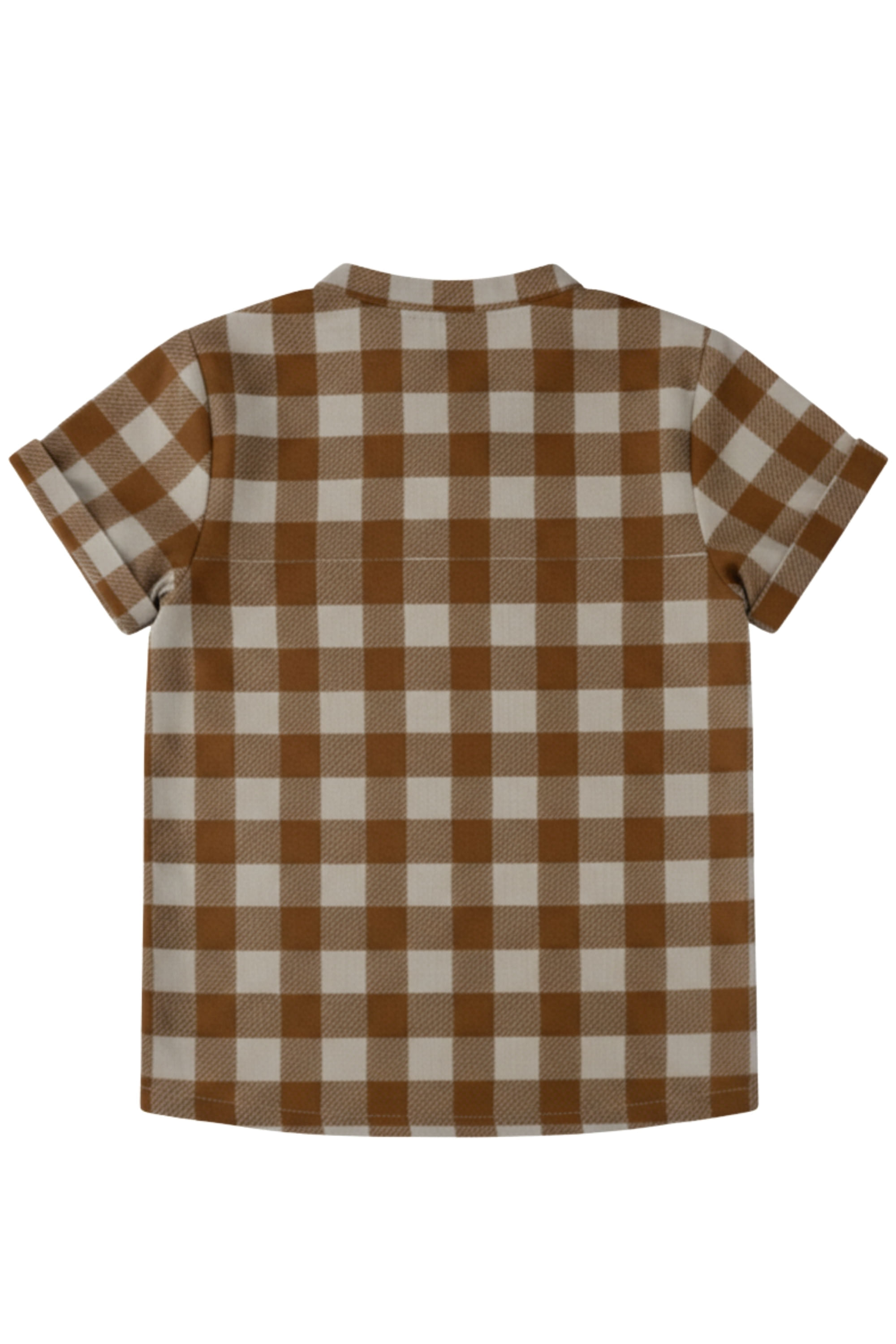 Bata Infantil Masculina em Algodão Xadrez (Coral) Guloseima - Imagem 12