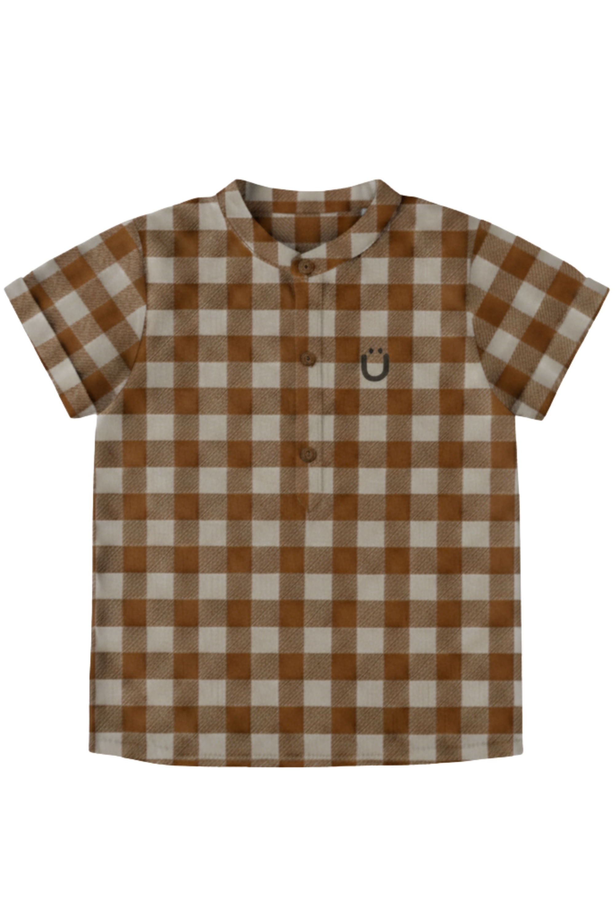 Bata Infantil Masculina em Algodão Xadrez (Coral) Guloseima - Imagem 14