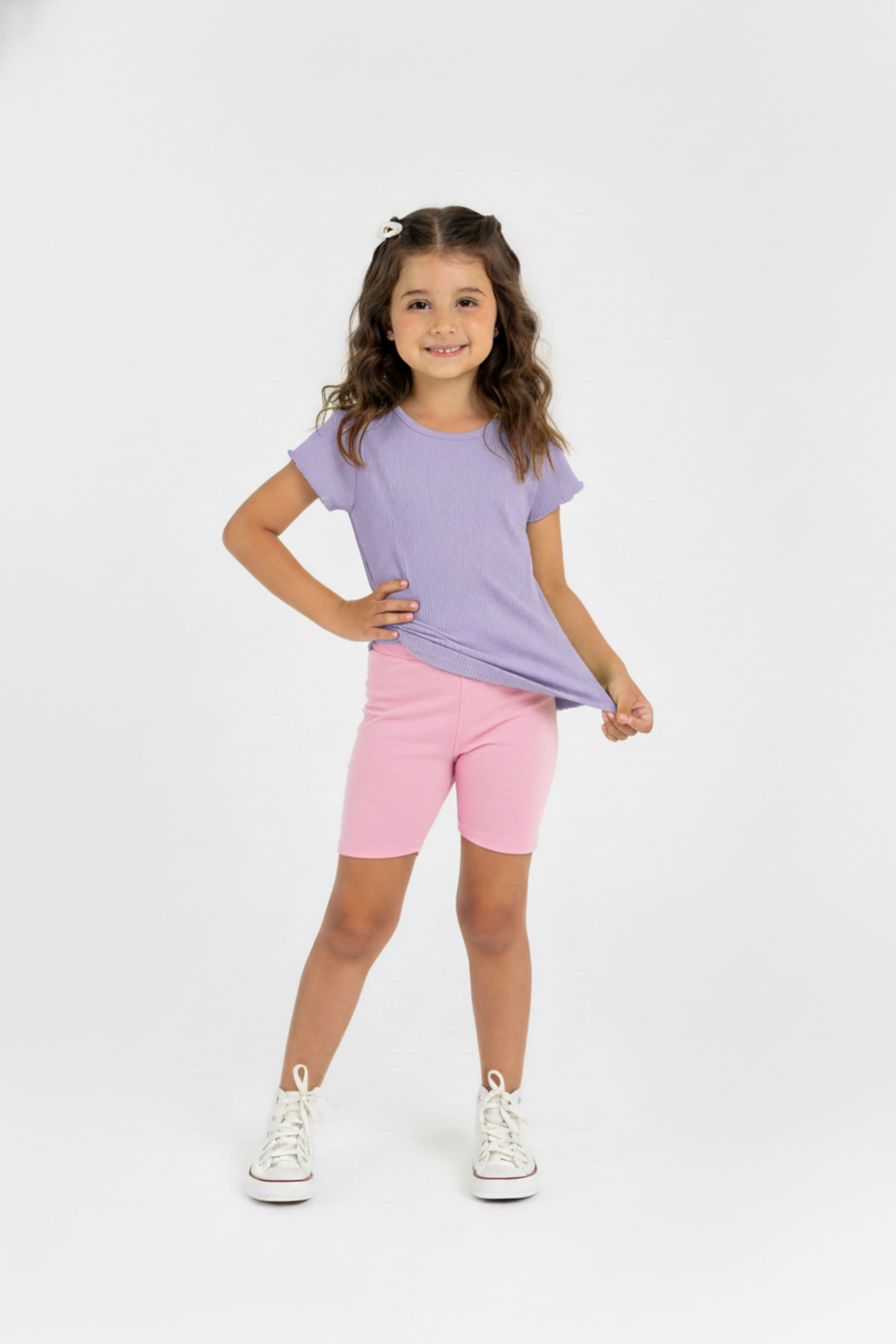 Blusa Infantil em Ribana para Menina (Roxo) Guloseima - Imagem 4