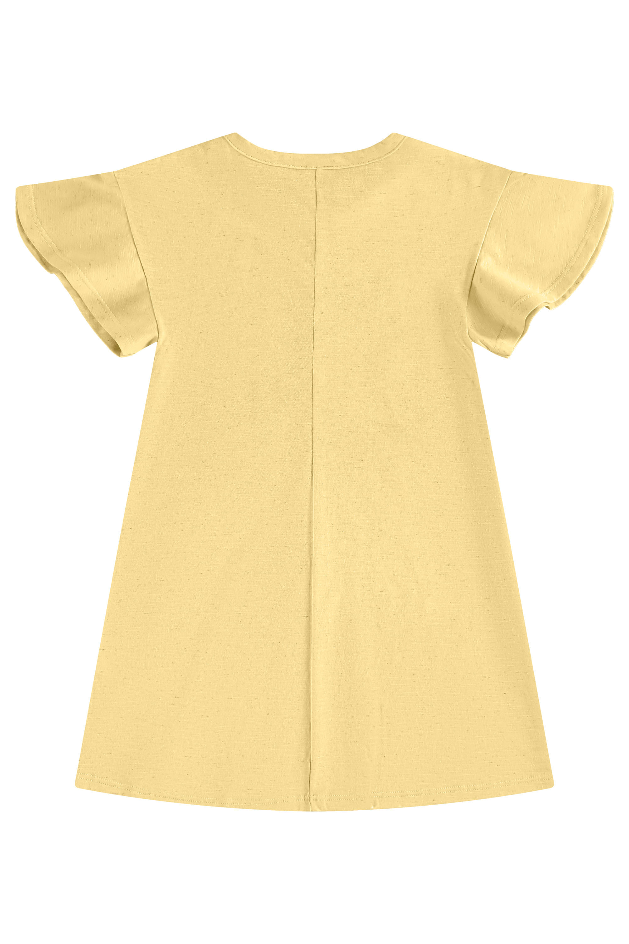Vestido Infantil em Algodão e Linho (Amarelo) Guloseima - Imagem 3