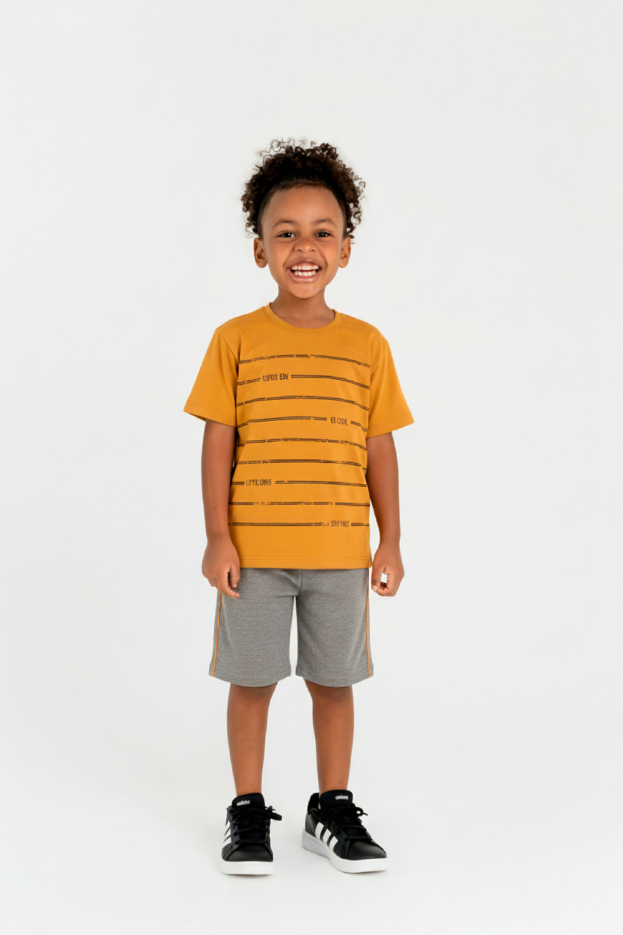 Conjunto Infantil com Camiseta e Bermuda para Menino (Marrom) Guloseima - Imagem 31