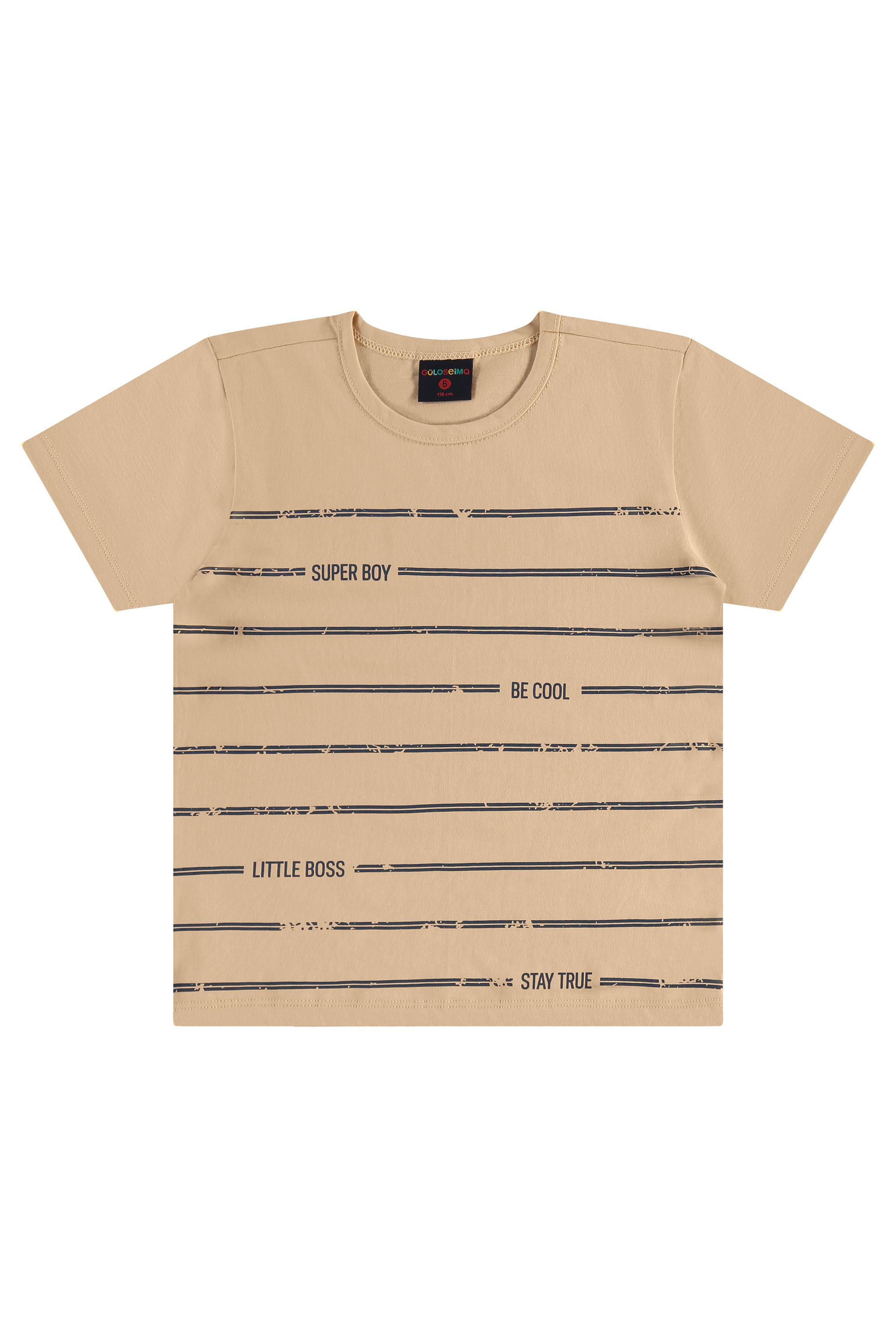 Conjunto Infantil com Camiseta e Bermuda para Menino (Bege) Guloseima - Imagem 9