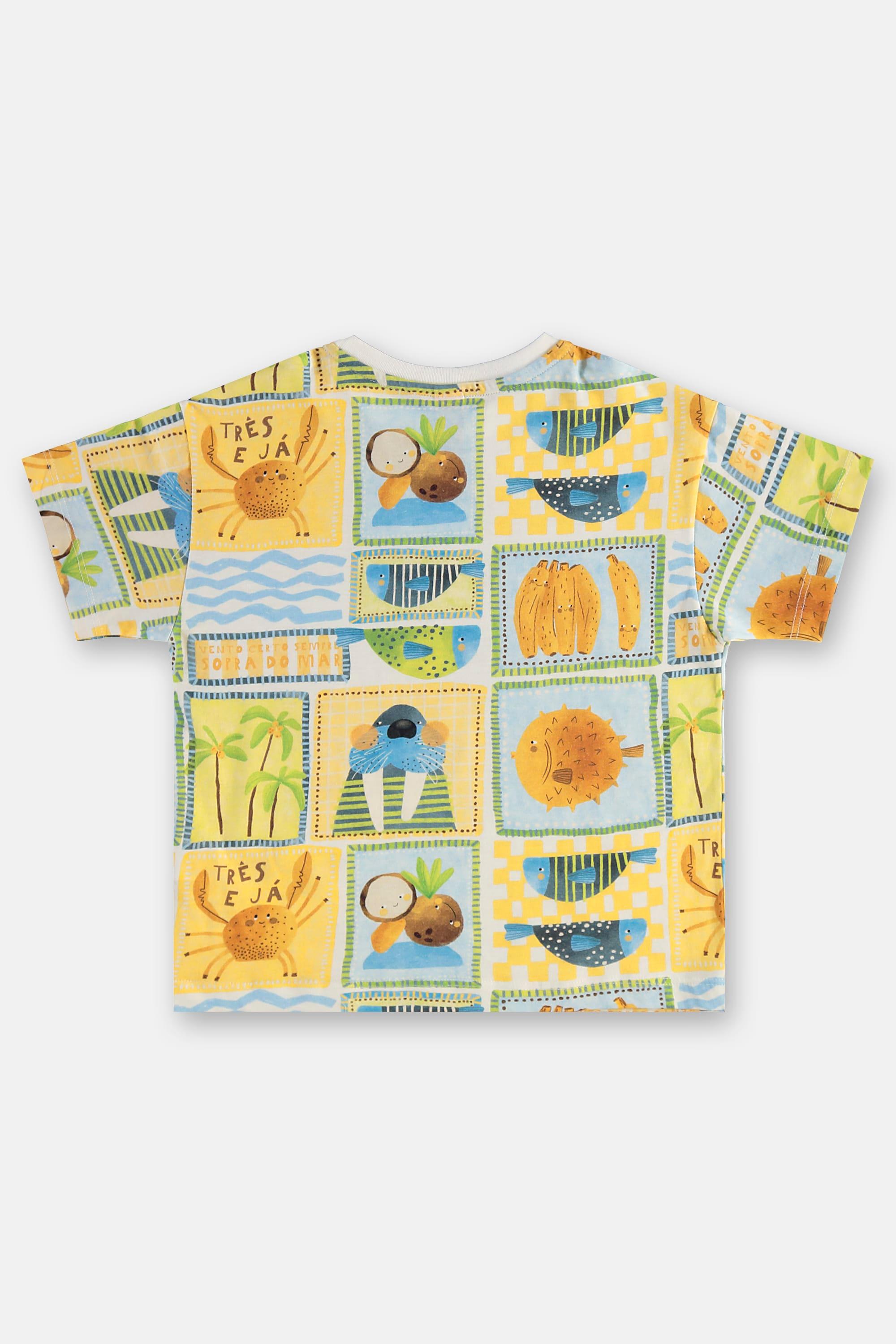 Conjunto Solar Infantil com Camiseta e Short (Off White) Três e Já - Imagem 41