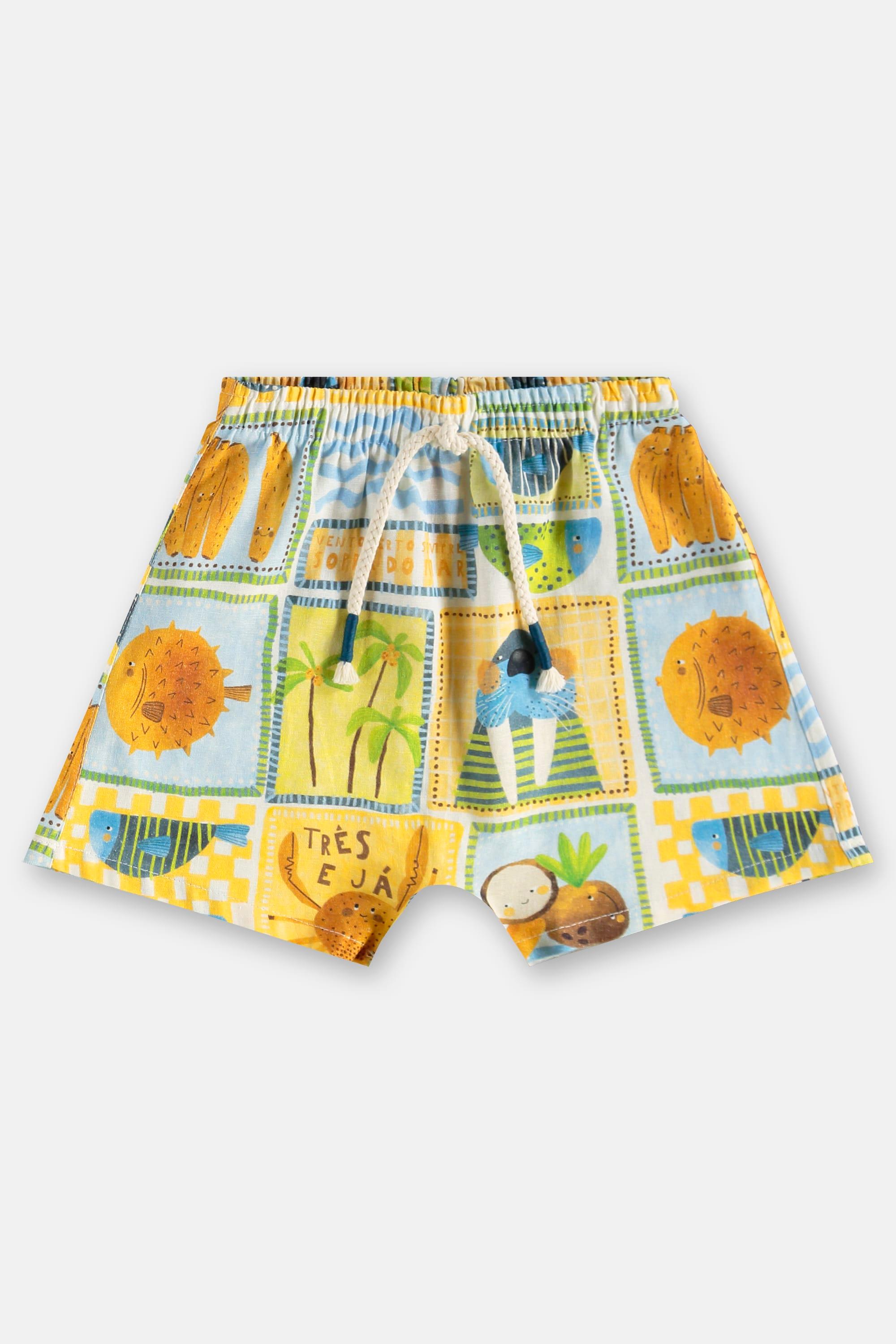 Conjunto Solar Infantil Masculino (Amarelo) Três e Já - Imagem 25