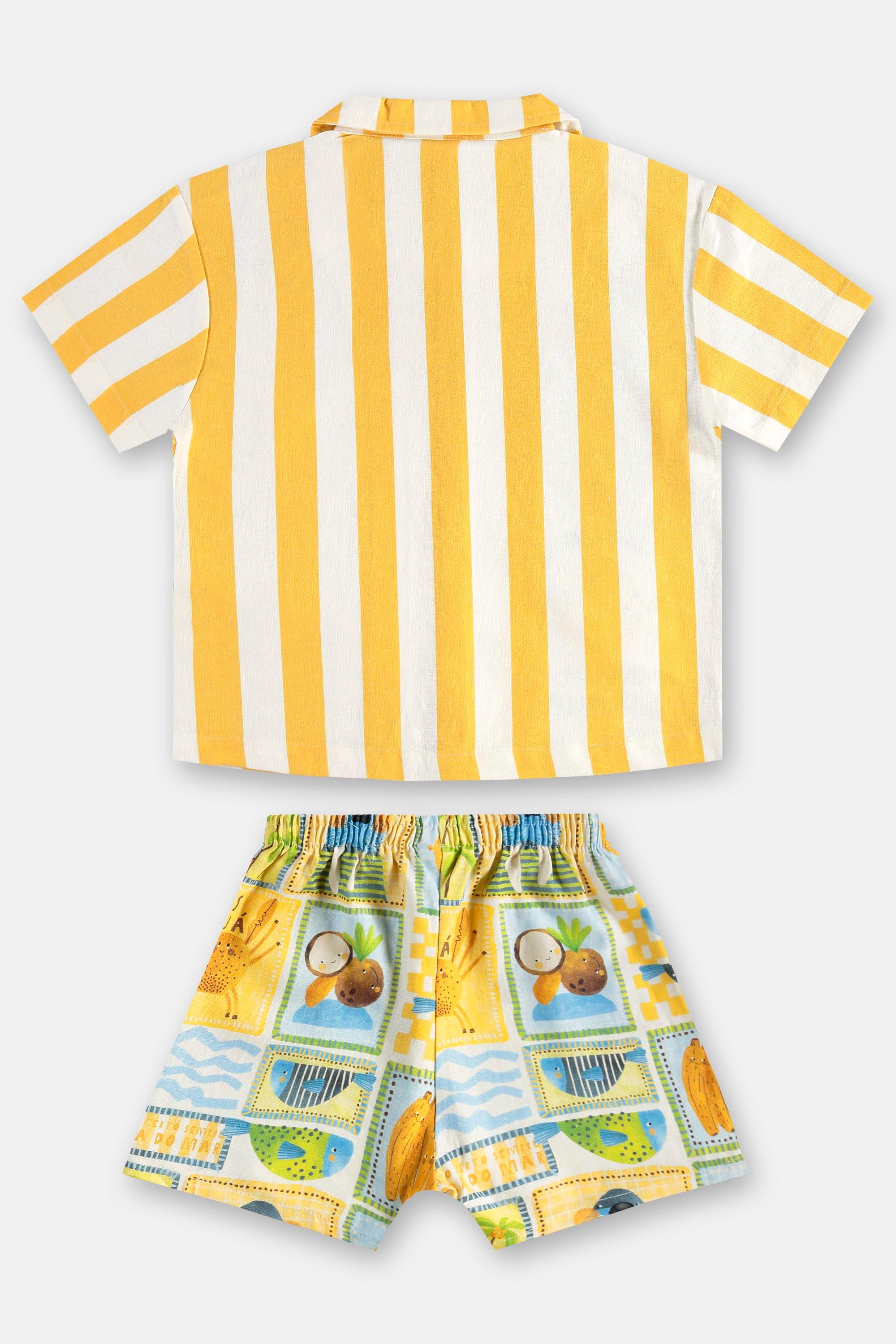 Conjunto Solar Infantil Masculino (Amarelo) Três e Já - Imagem 40