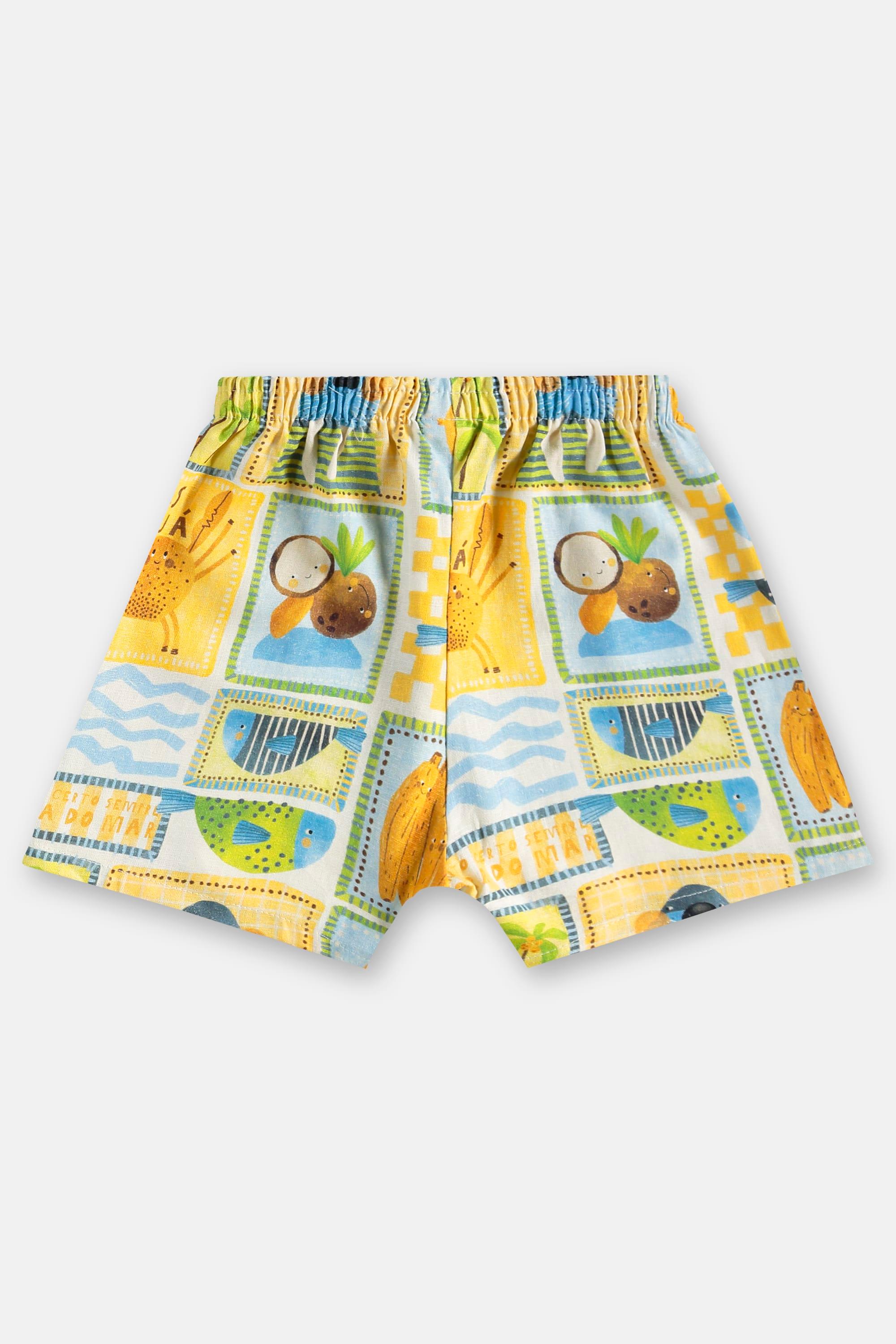 Conjunto Solar Infantil Masculino (Amarelo) Três e Já - Imagem 42