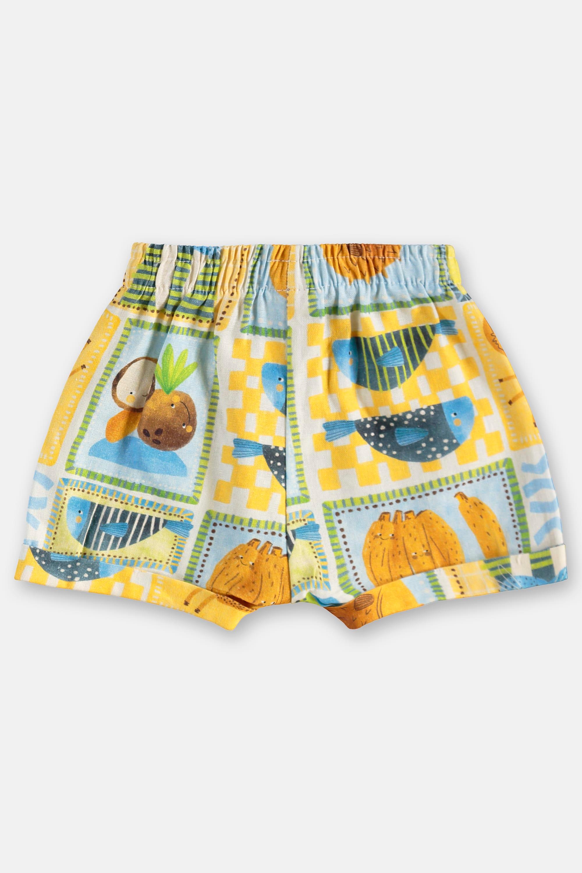 Conjunto Solar para Bebê Menino com Polo e Short (Azul) Três e Já - Imagem 31