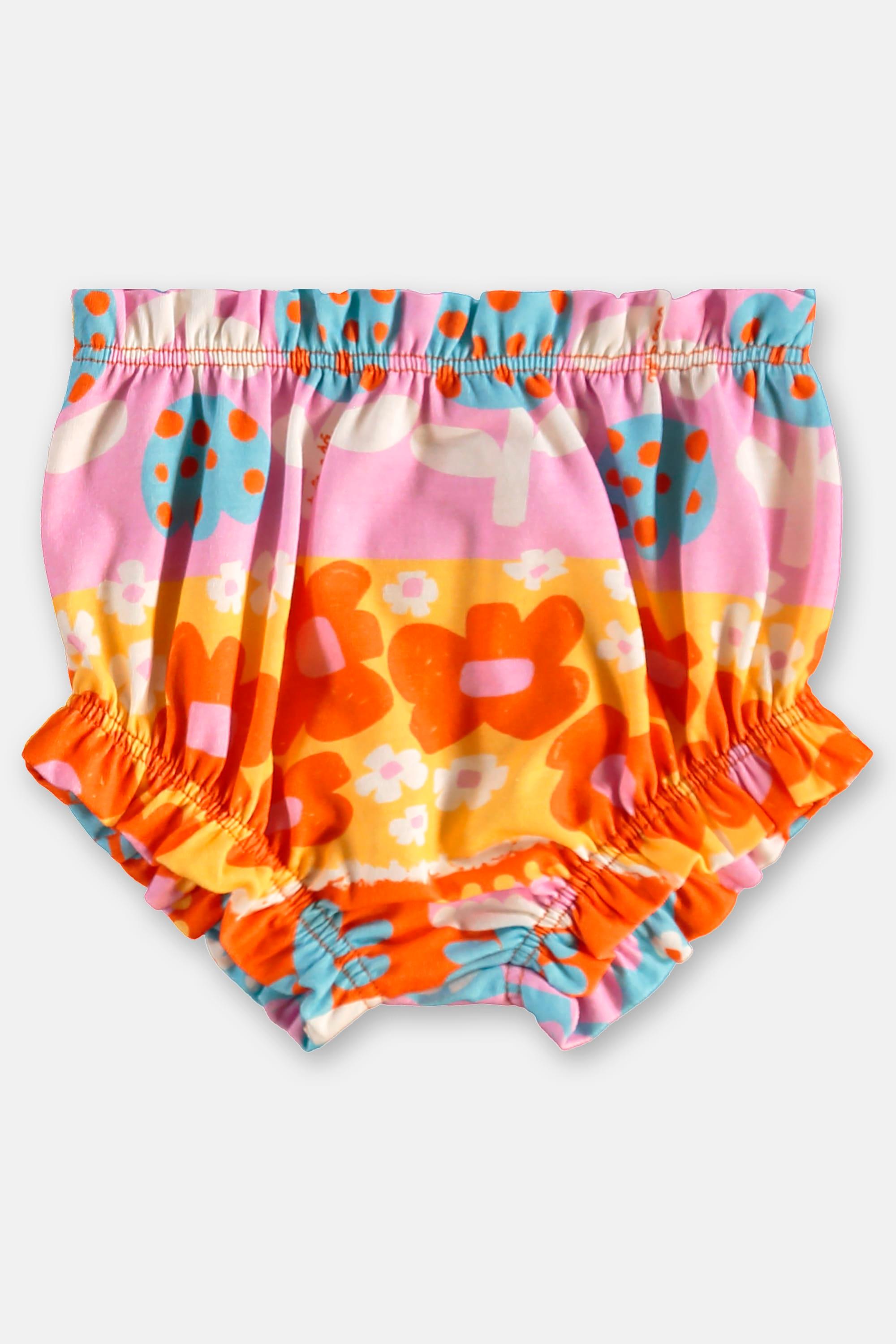 Conjunto Flores para Bebê Menina com 3 Peças em Meia Malha (Azul) Três e Já - Imagem 31