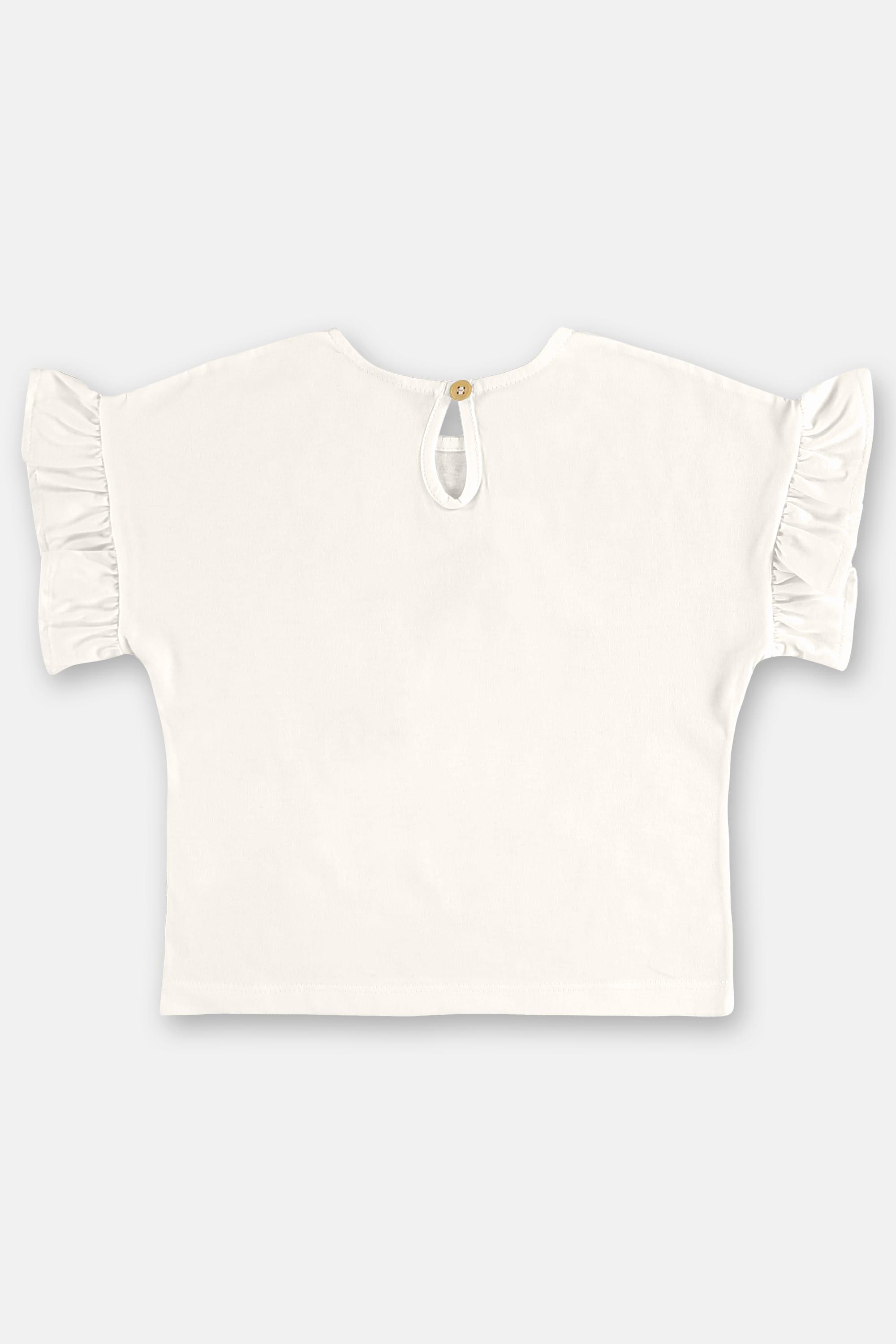 Conjunto Infantil com Blusa e Short Flores (Off White) Três e Já - Imagem 20