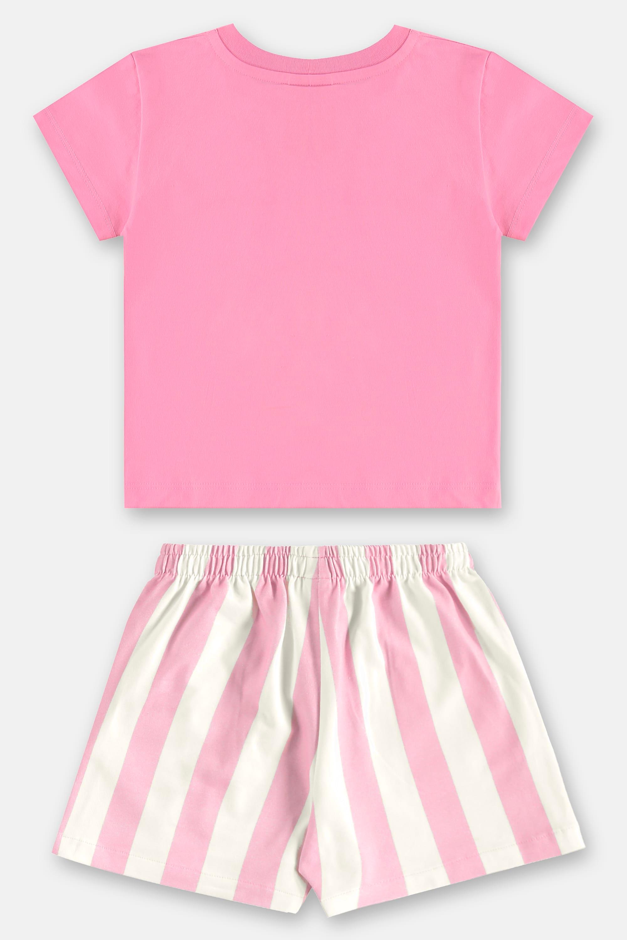 Conjunto Flores Infantil com Blusa e Short (Rosa) Três e Já - Imagem 12