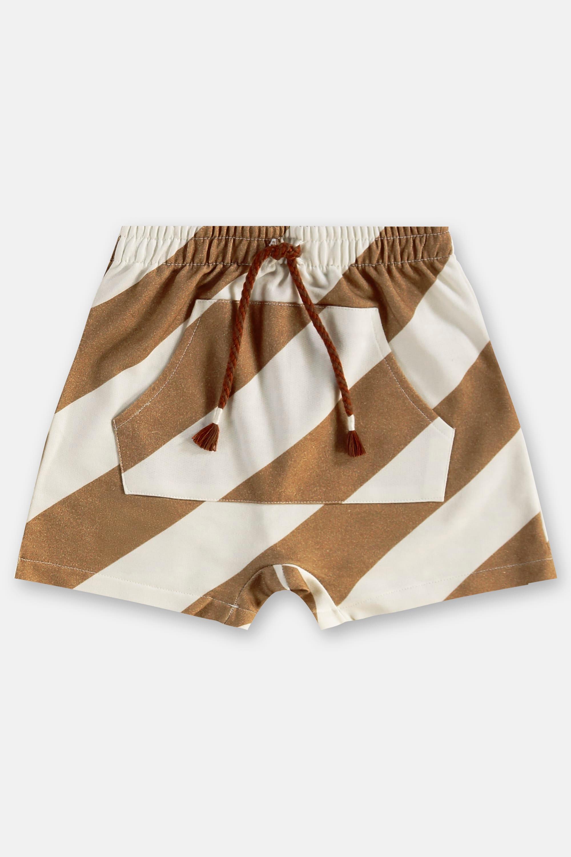 Conjunto Oásis Infantil Masculino com Camiseta e Short (Bege) Três e Já - Imagem 36