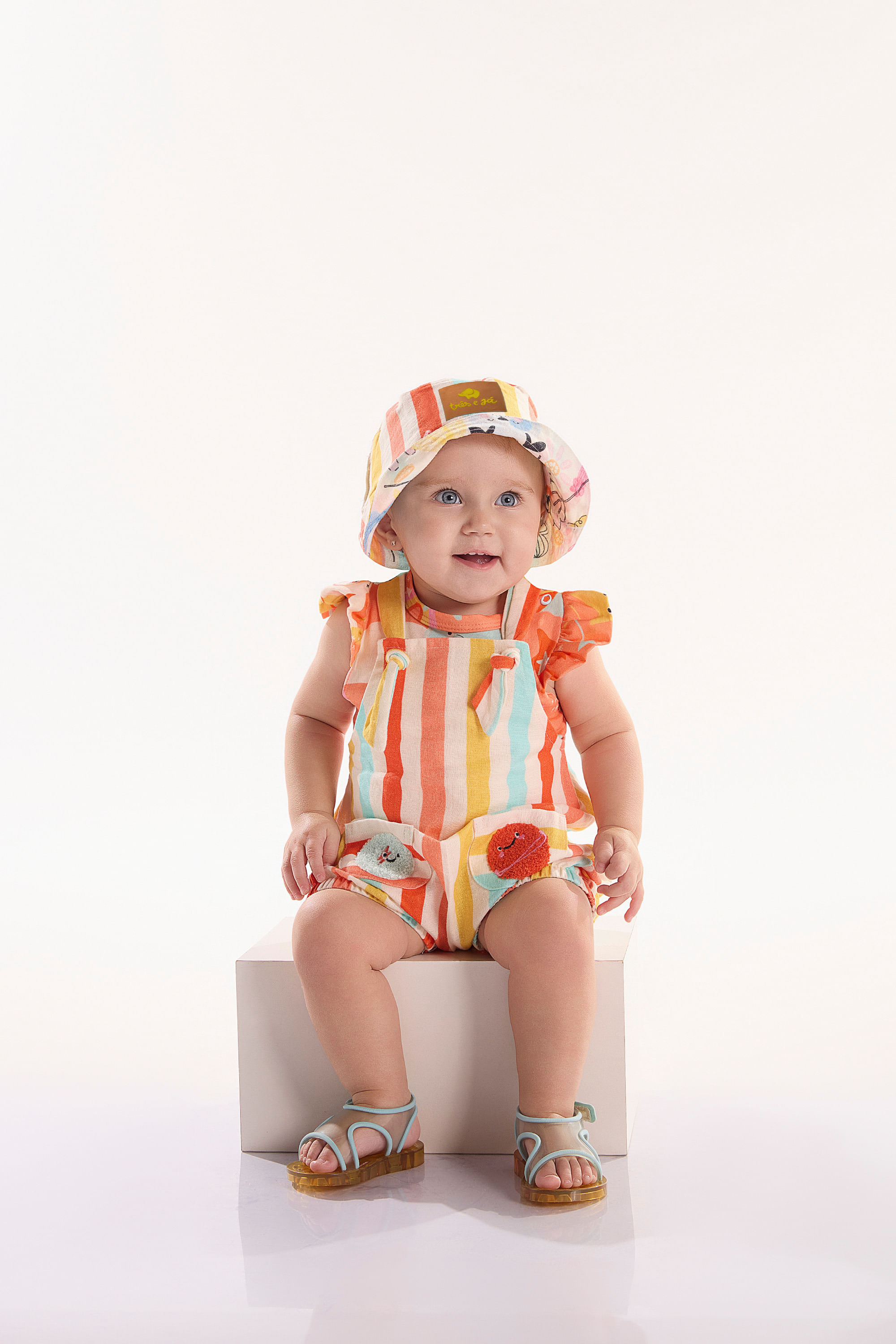 Conjunto Bebê Menina Interestelar (Laranja) Três e Já
