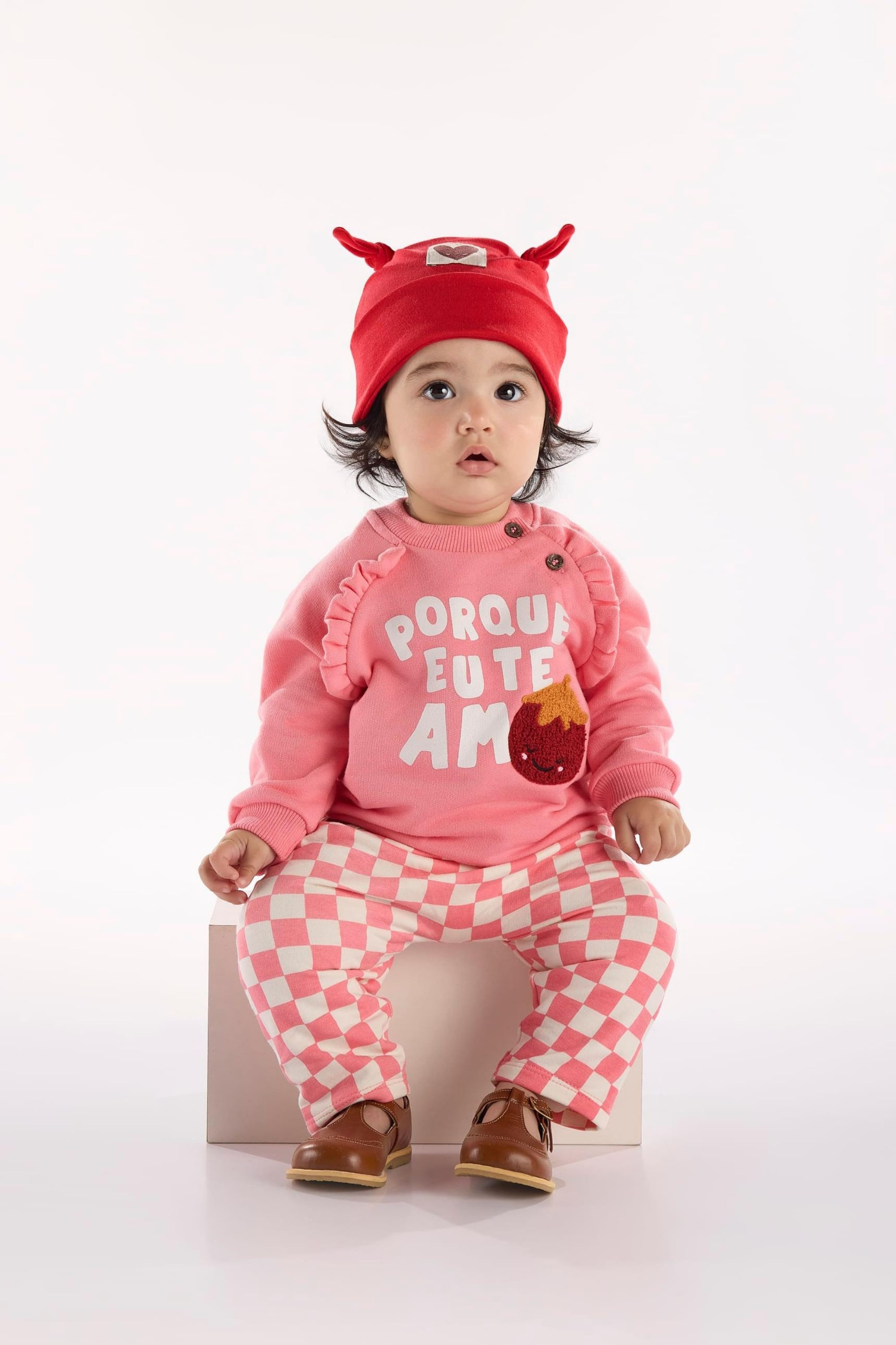 Conjunto Frutas Vermelhas para Bebê Menina (Rosa) Três e Já - Imagem 25