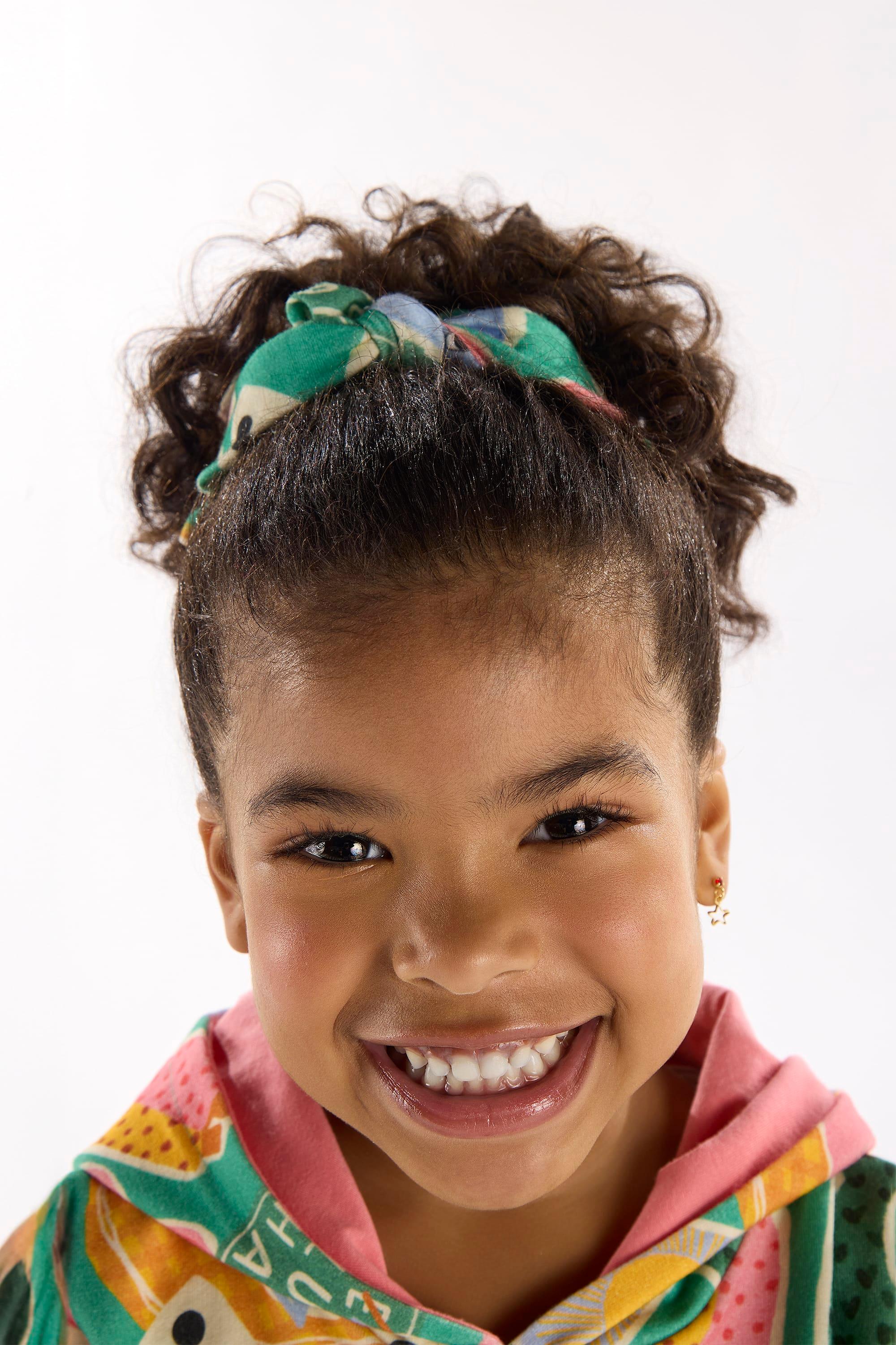 Kit com 2 Amarradores de Cabelo Energia Boa Infantil (Verde) Três e Já