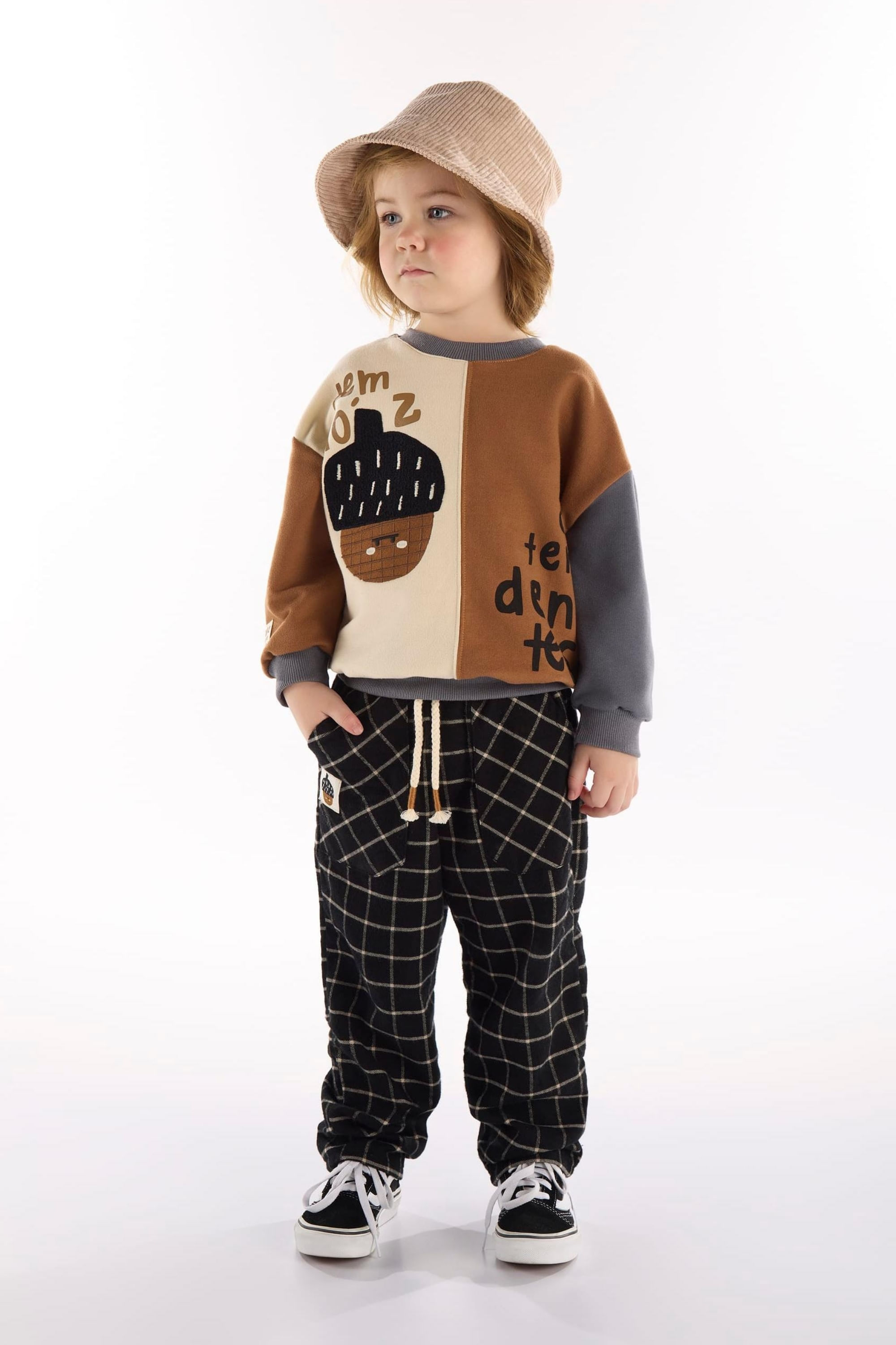 Conjunto Nozes Infantil Masculino com Blusão e Calça (Cinza) Três e Já - Imagem 33