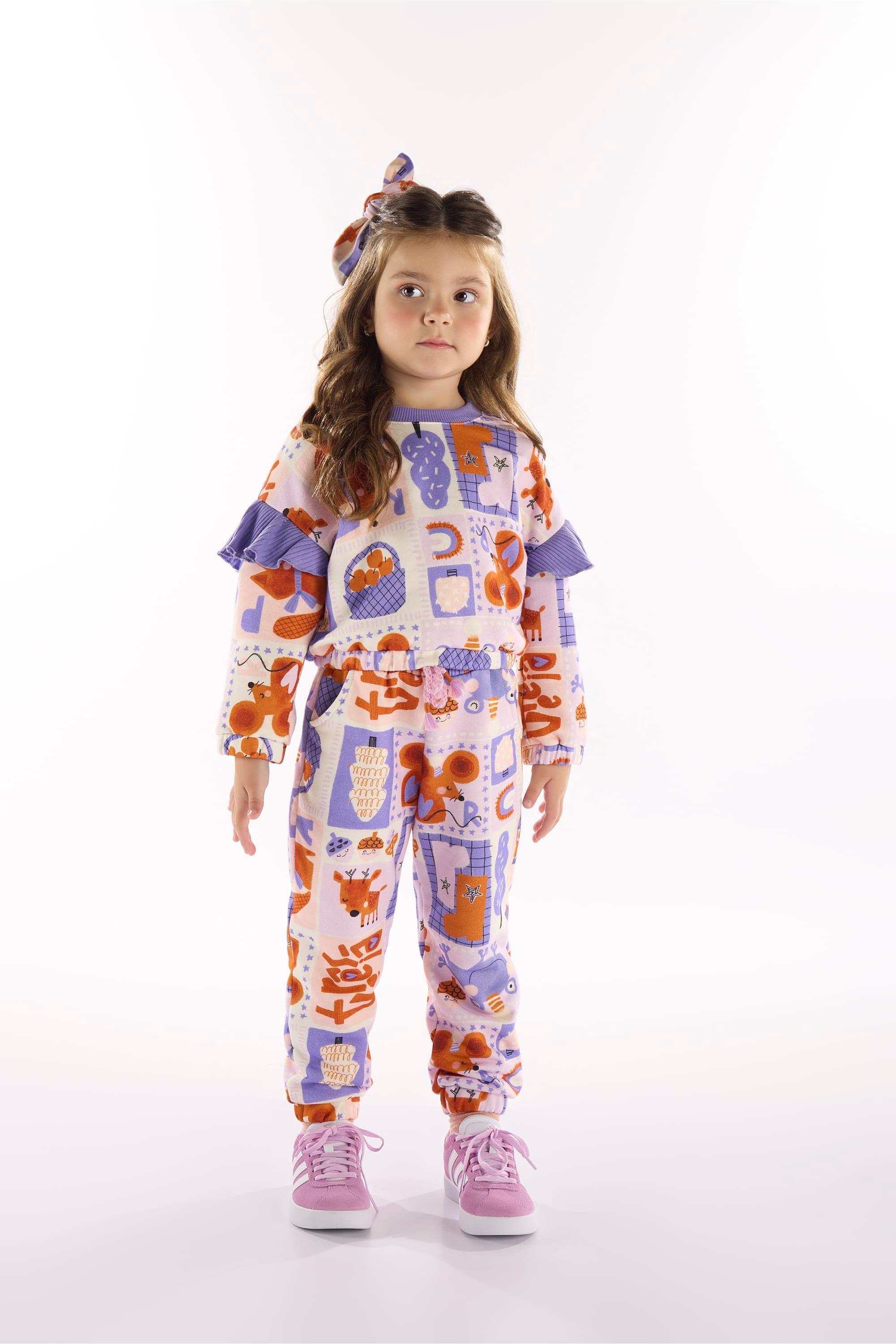 Conjunto Jardim Secreto Infantil Feminino (Off White) Três e Já - Imagem 29