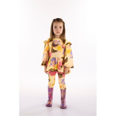 Conjunto Estrela Infantil com Blusa e Calça (Amarelo) Três e Já