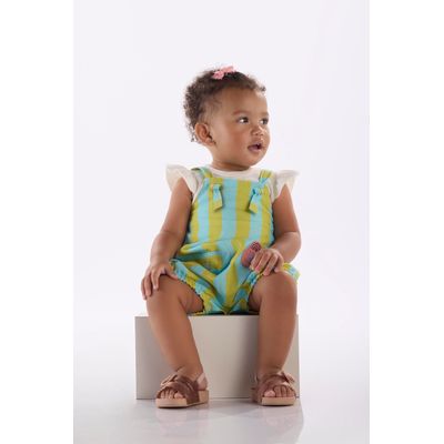 Conjunto Folia para Bebê Menina (Off White) Três e Já