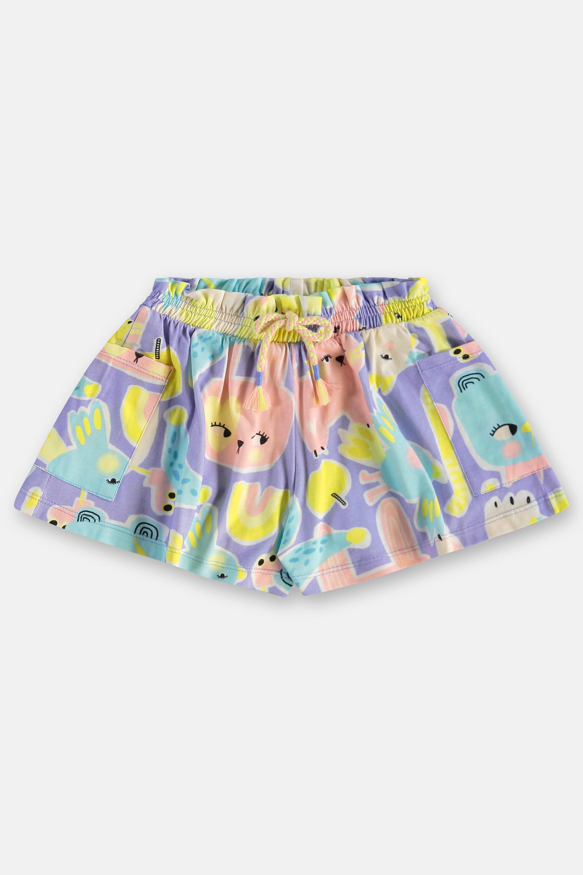 Conjunto Folia Infantil com Blusa e Short (Roxo) Três e Já - Imagem 4