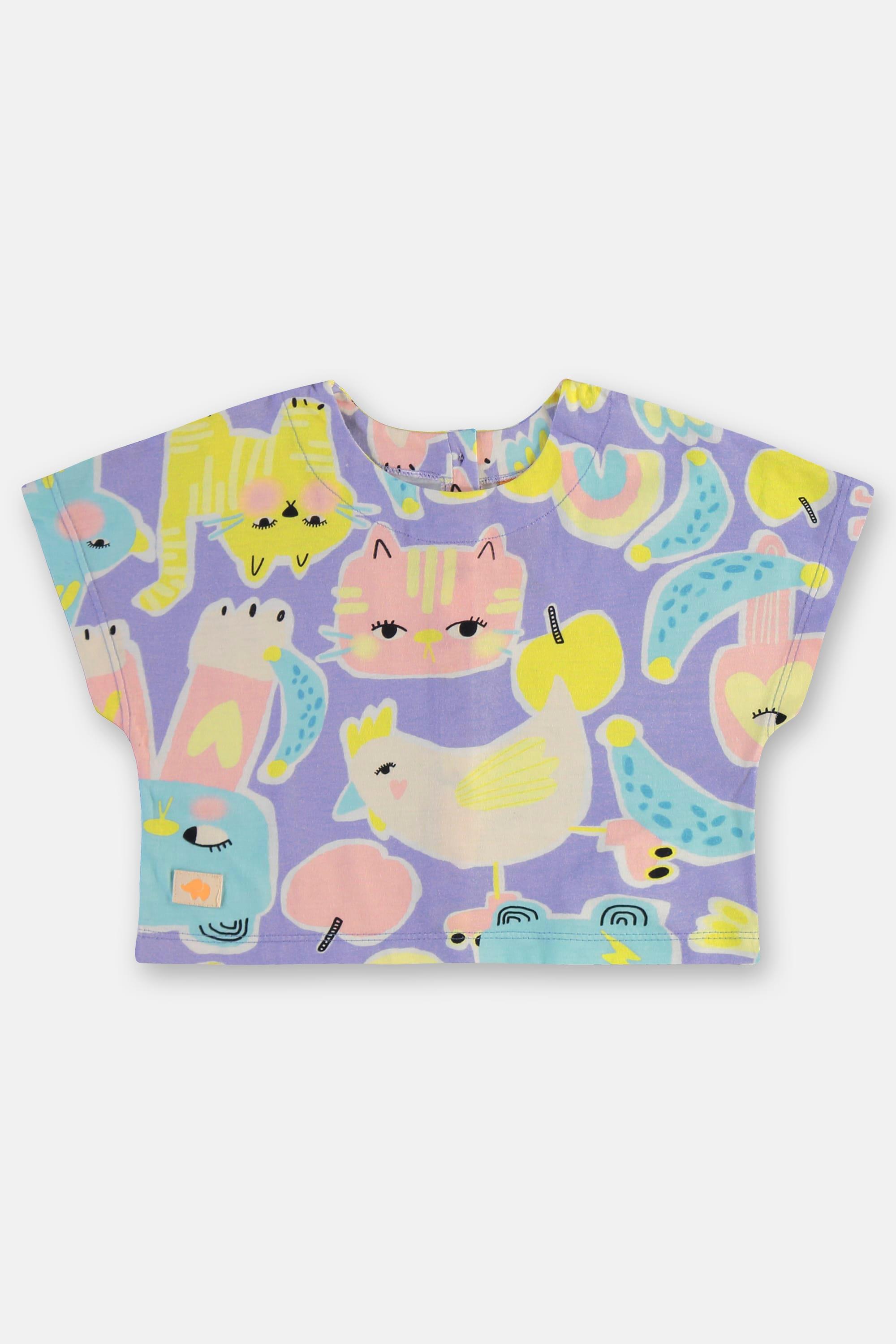 Conjunto Folia Infantil com Blusa e Short (Roxo) Três e Já - Imagem 19