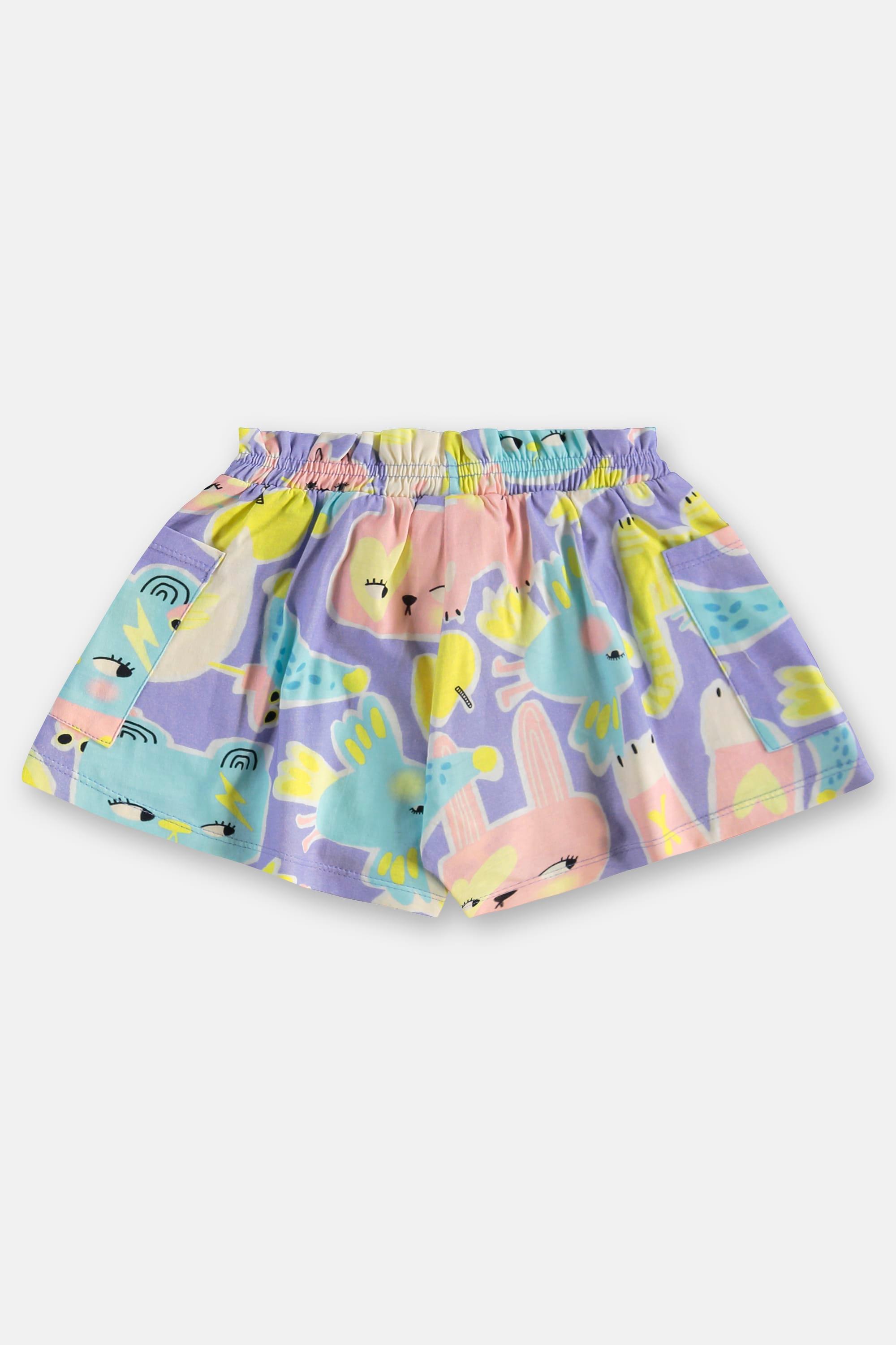 Conjunto Folia Infantil com Blusa e Short (Roxo) Três e Já - Imagem 24