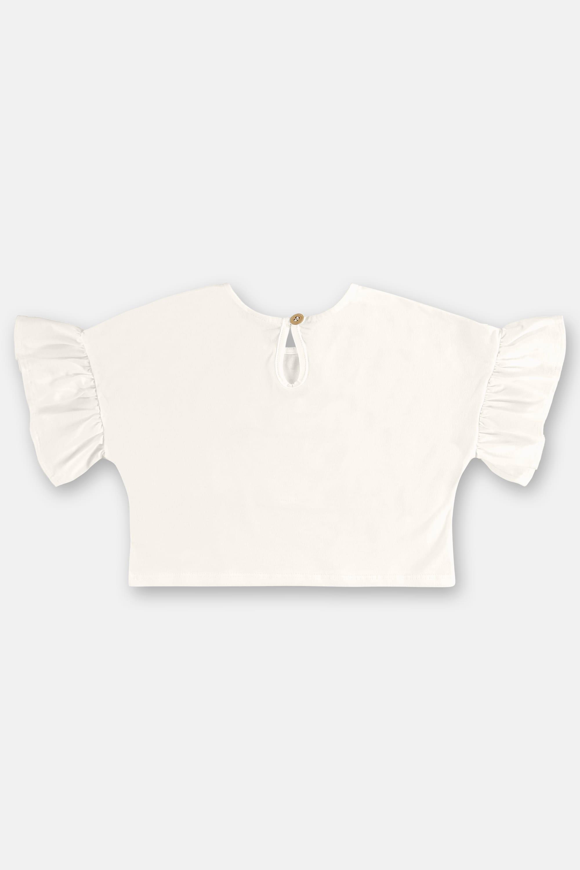 Conjunto Infantil com Blusa e Short Folia (Off White) Três e Já - Imagem 20