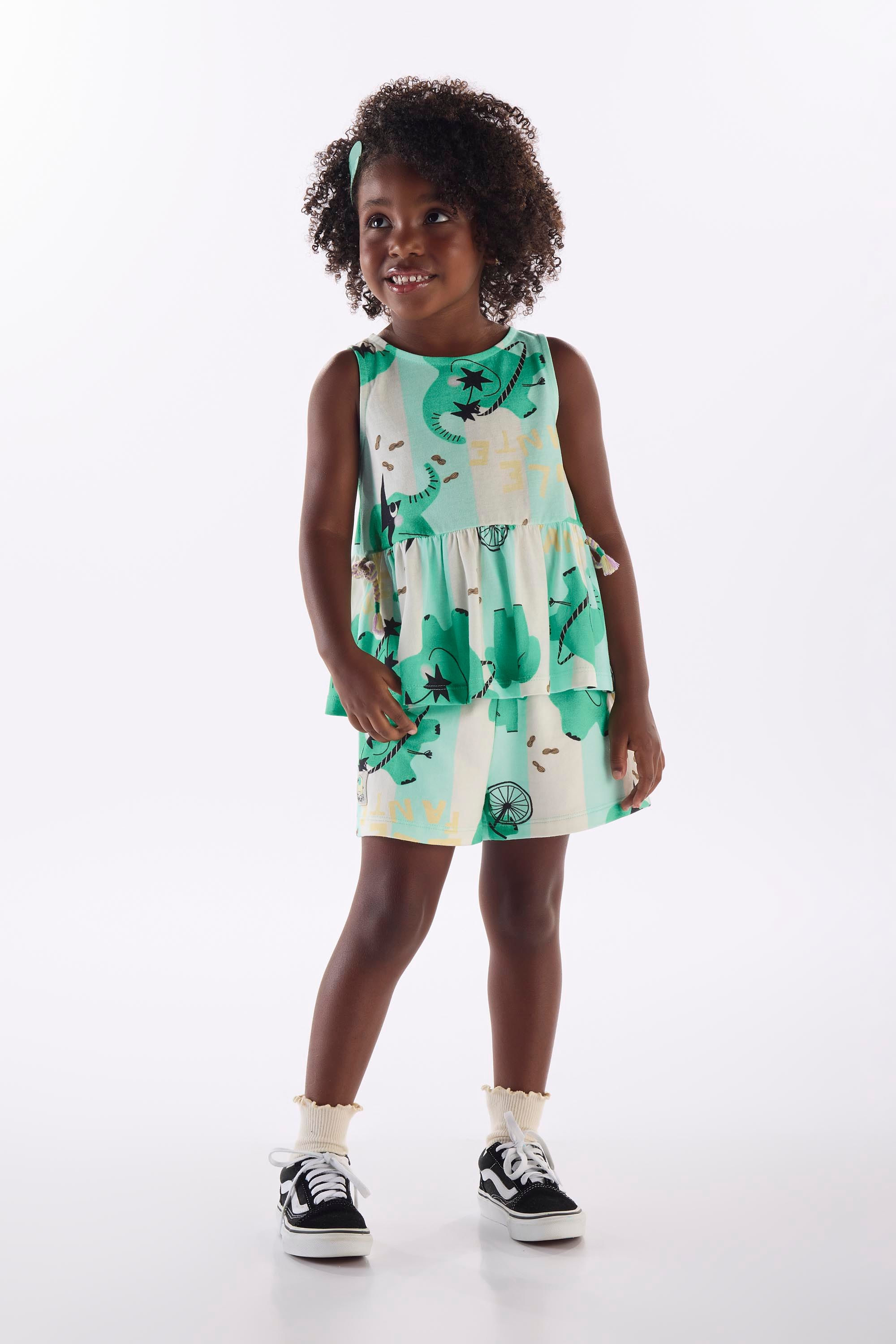 Conjunto Memórias Infantil com Blusa e Short (Off White) Três e Já - Imagem 17