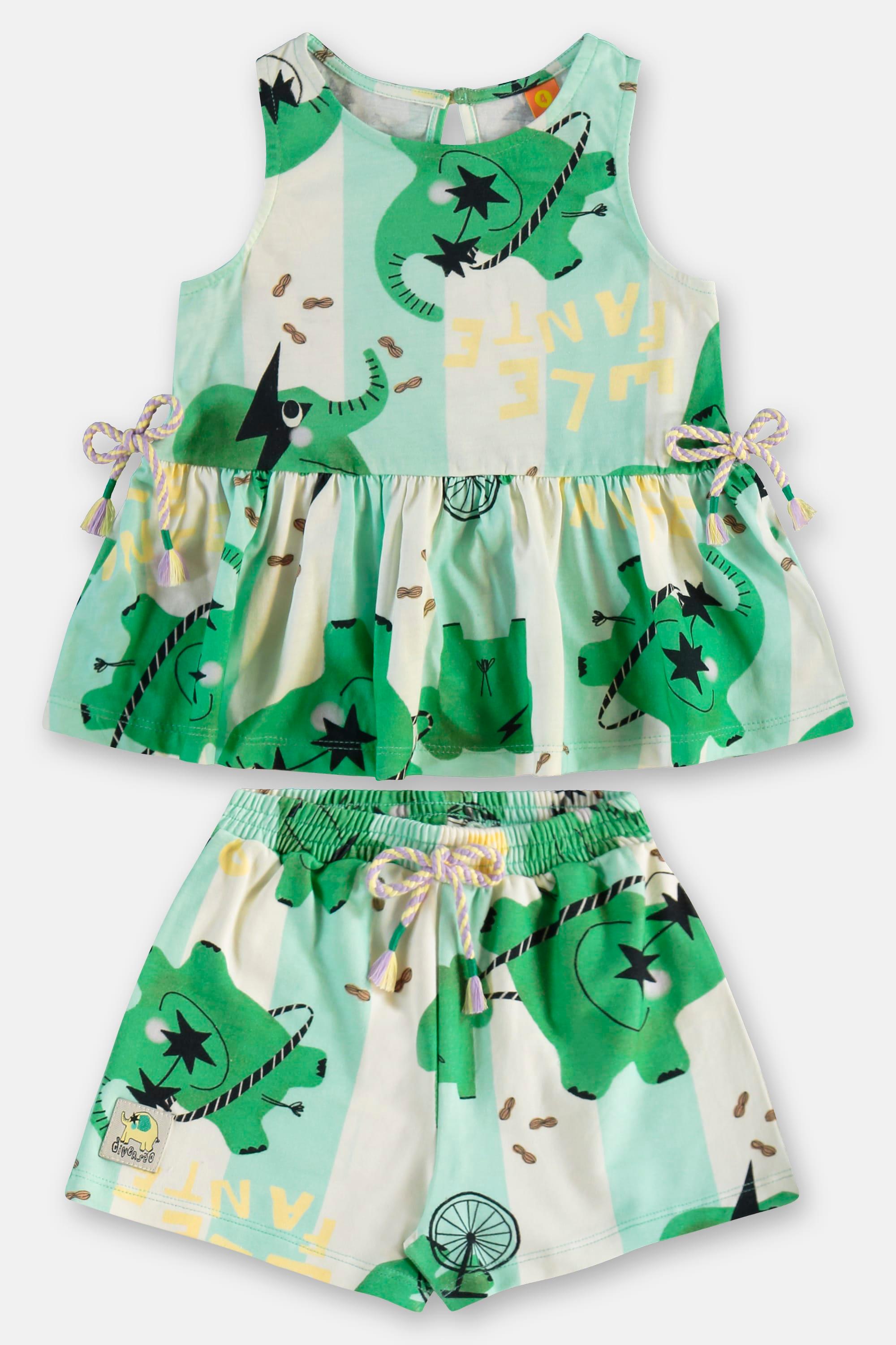 Conjunto Memórias Infantil com Blusa e Short (Off White) Três e Já - Imagem 42