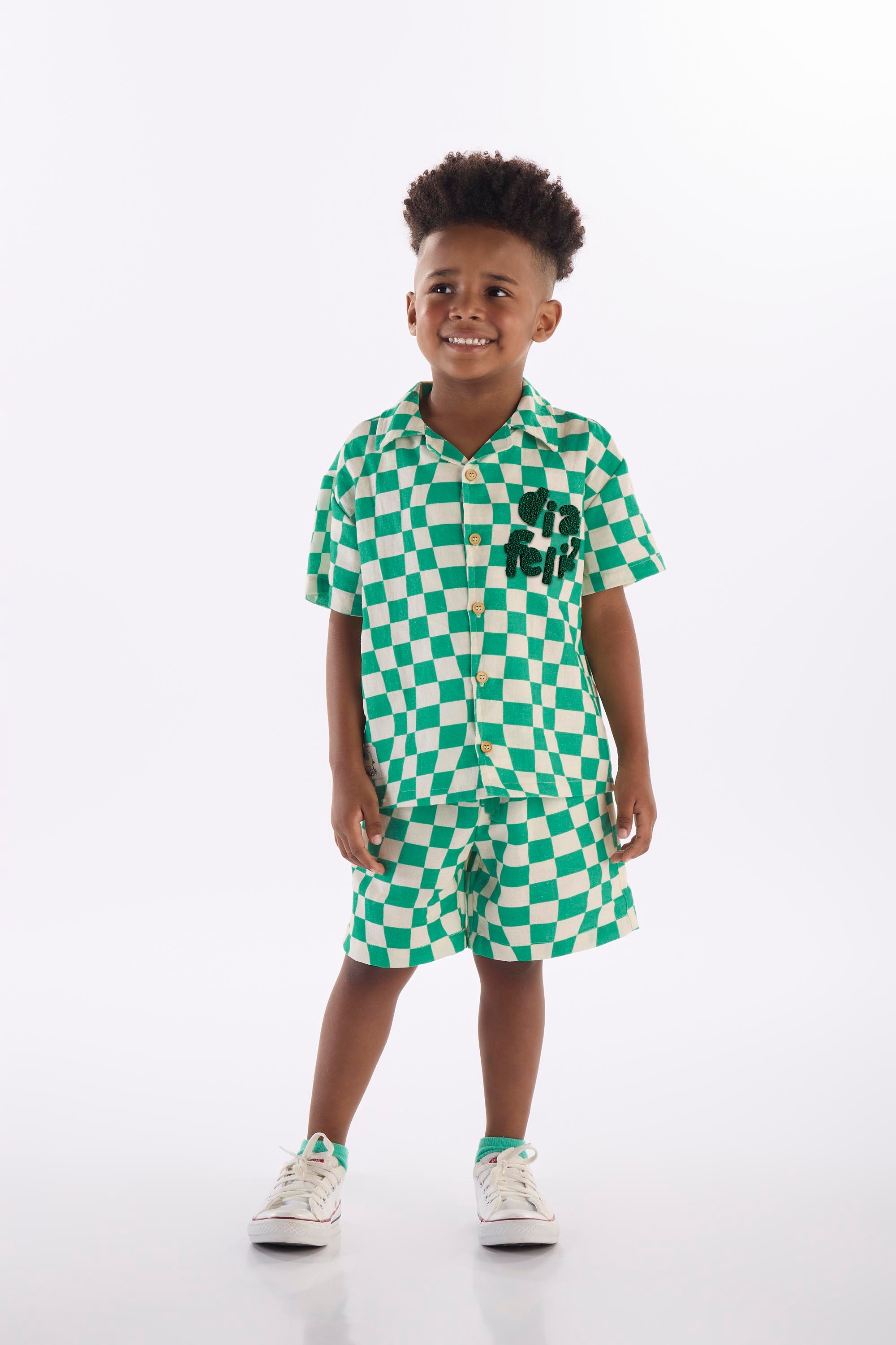 Conjunto Memórias Infantil Masculino (Off White) Três e Já